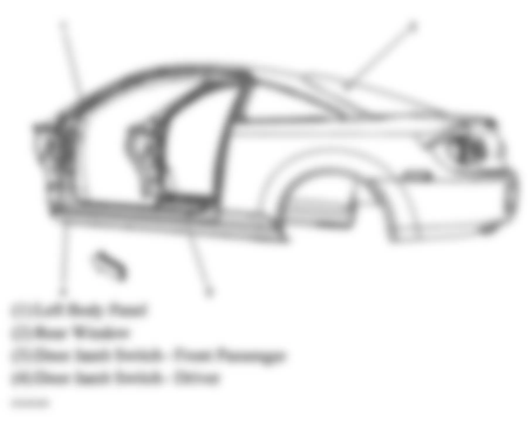 Chevrolet Cobalt LT 2005 - Component Locations -  Left Side Of Vehicle (Coupe)