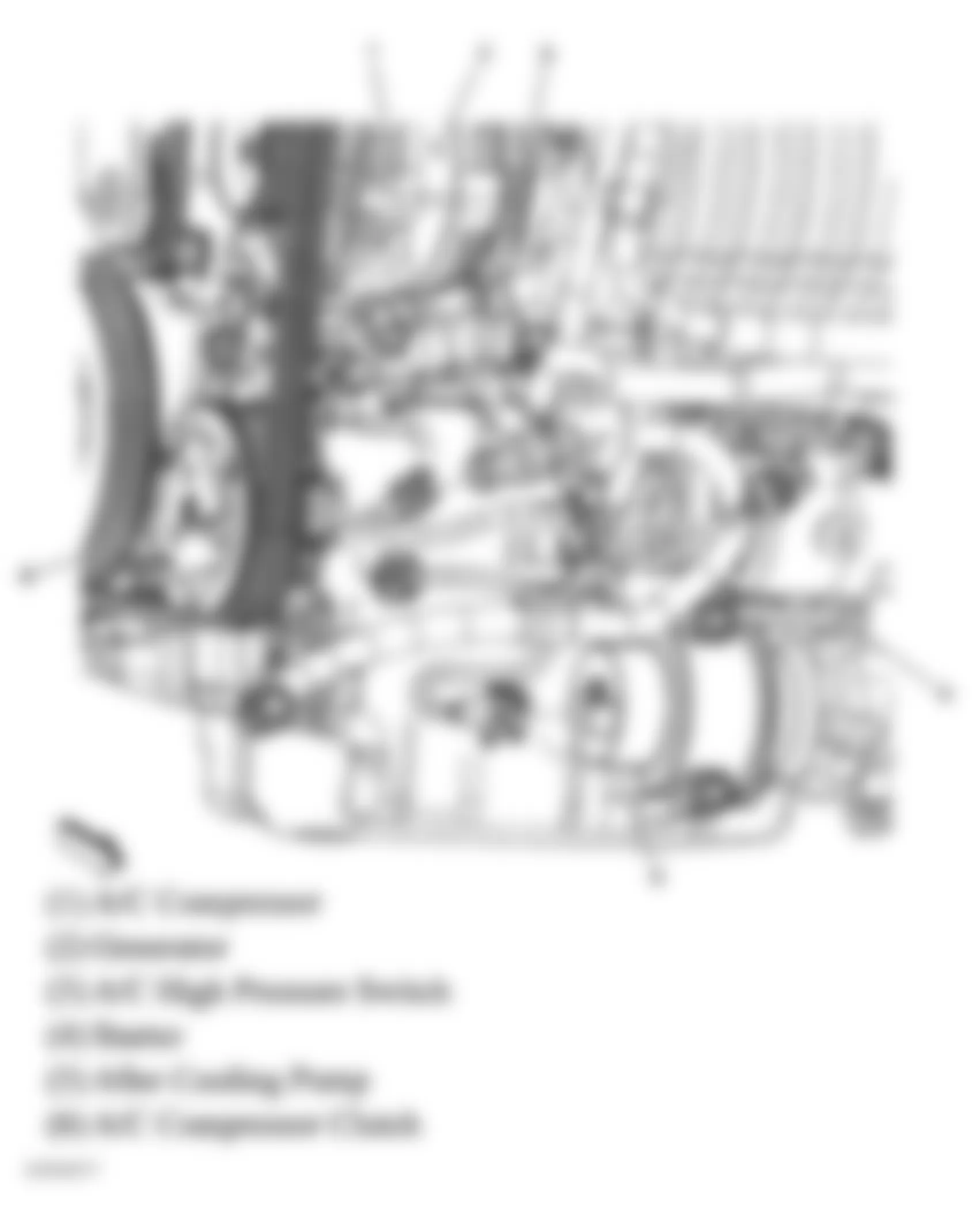 Chevrolet Cobalt LT 2005 - Component Locations -  Left Side Of Engine (2.0L)