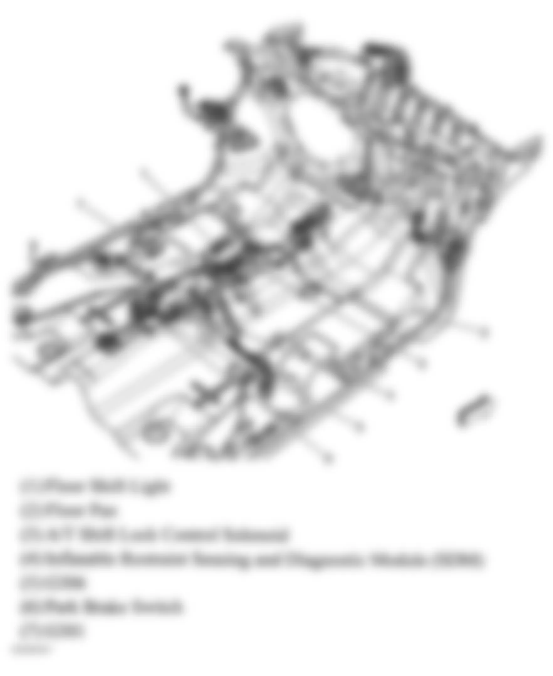 Chevrolet Cobalt LT 2005 - Component Locations -  Floor Pan