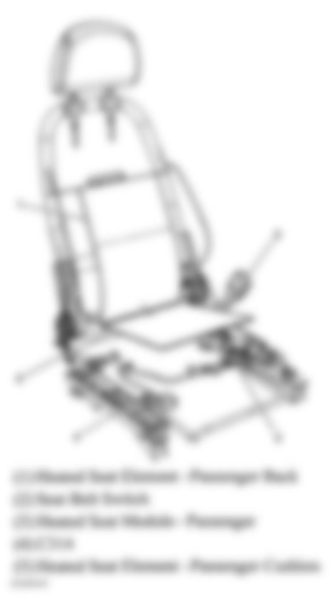 Chevrolet Cobalt LT 2005 - Component Locations -  Passengers Seat