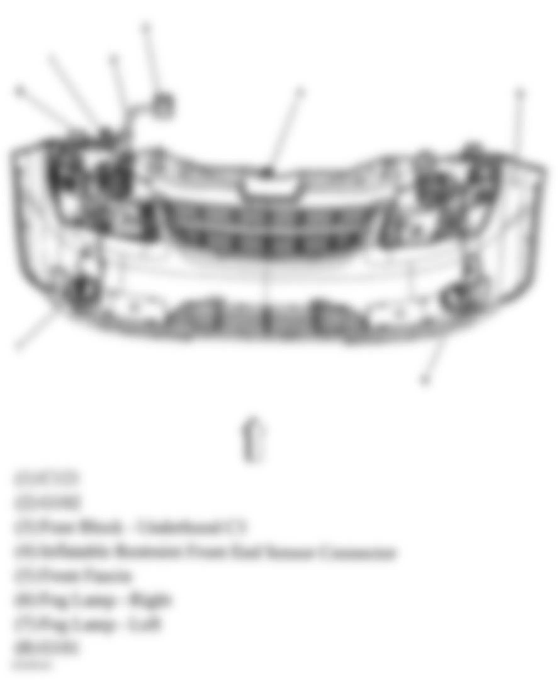 Chevrolet Cobalt LT 2005 - Component Locations -  Front Bumper Assembly
