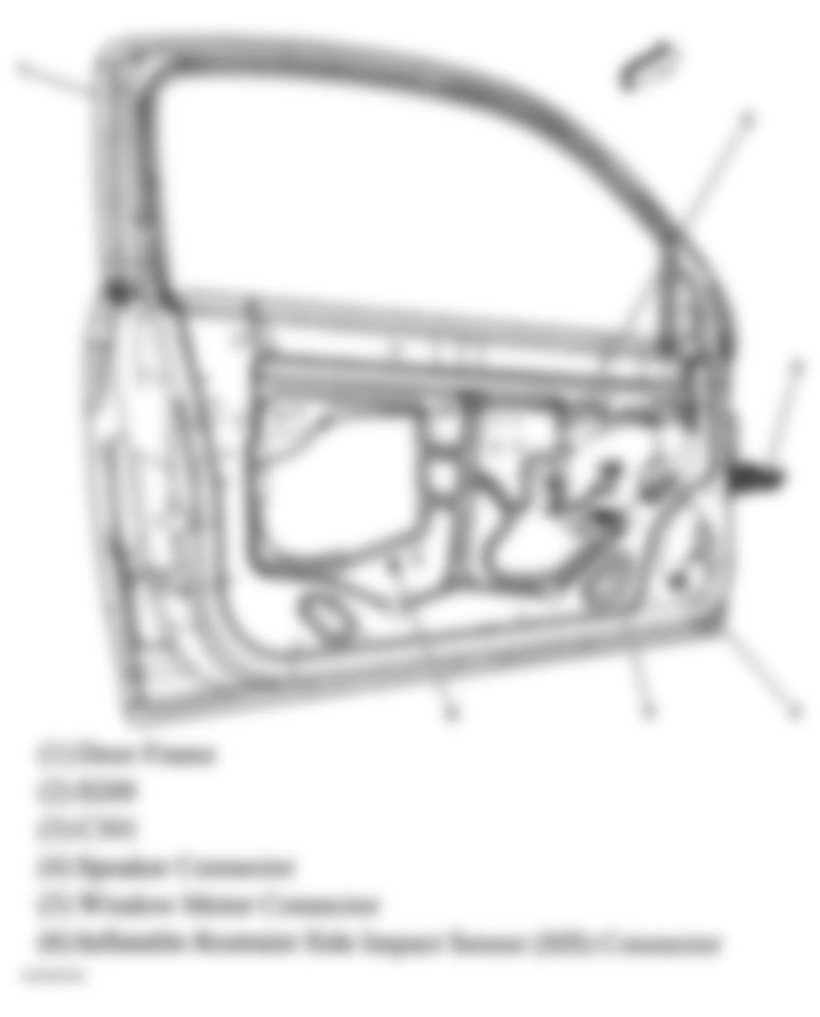 Chevrolet Cobalt LT 2005 - Component Locations -  Left Front Door (Coupe)