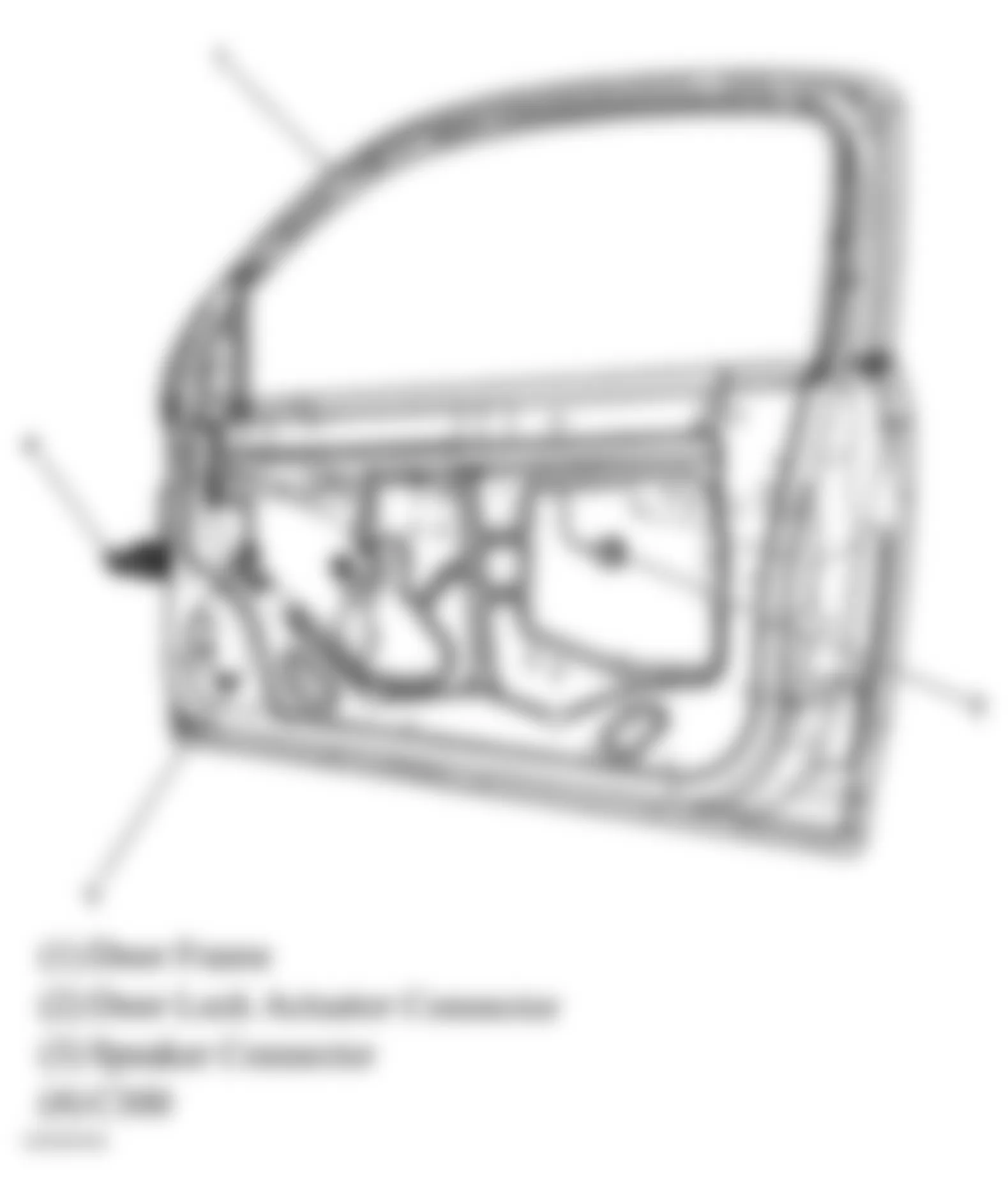 Chevrolet Cobalt LT 2005 - Component Locations -  Right Front Door (Sedan)