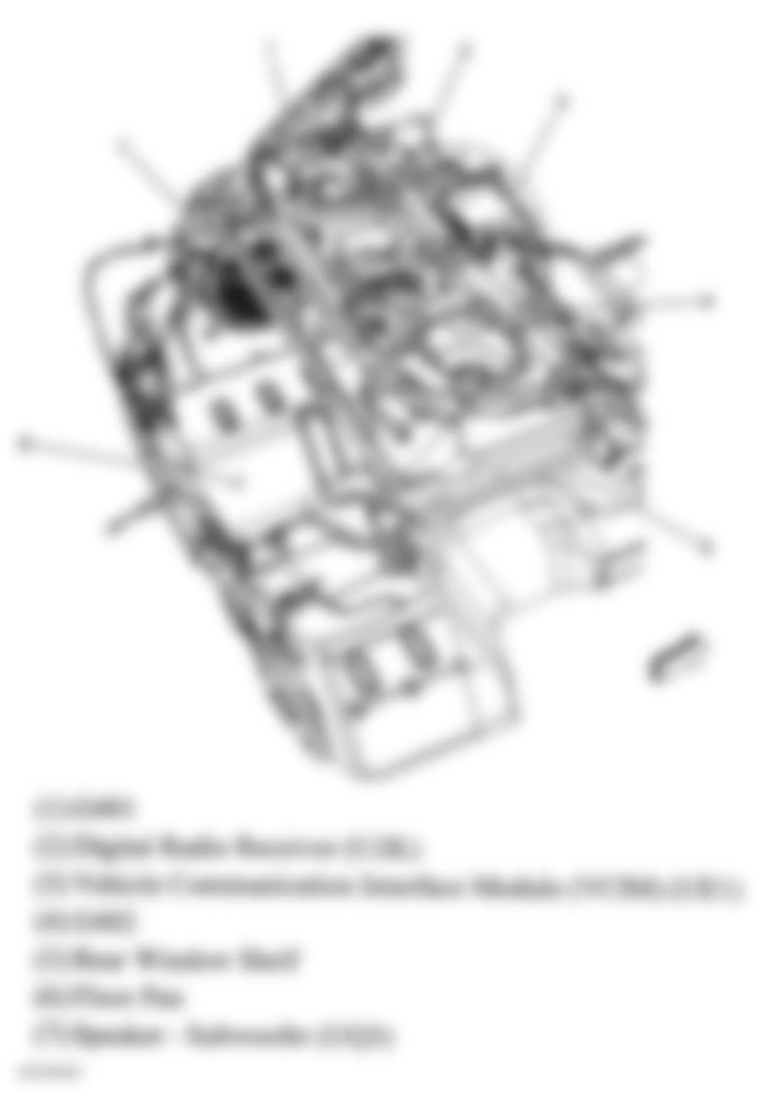 Chevrolet Cobalt SS 2005 - Component Locations -  Rear Compartment