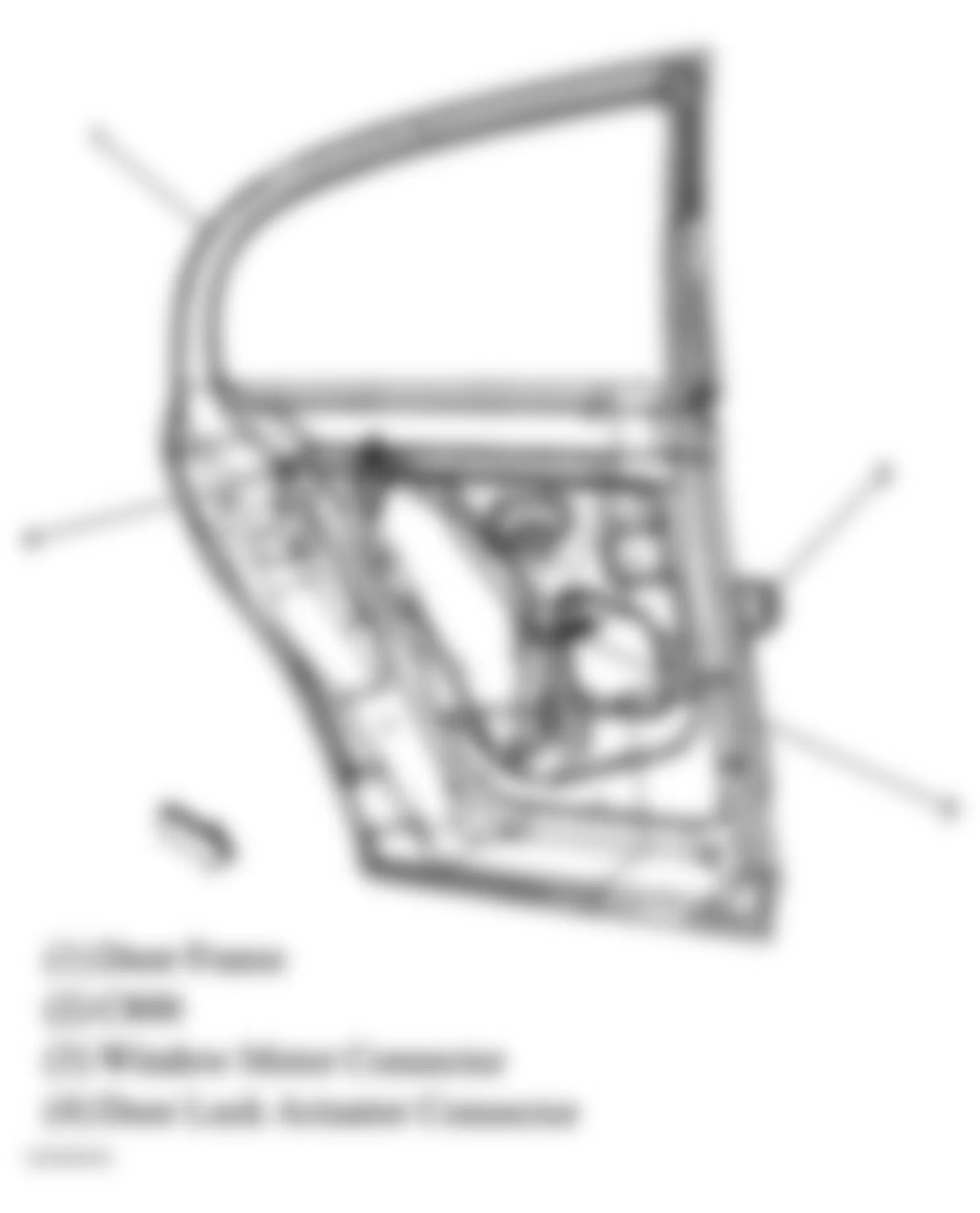 Chevrolet Cobalt SS 2005 - Component Locations -  Right Rear Door (Sedan)
