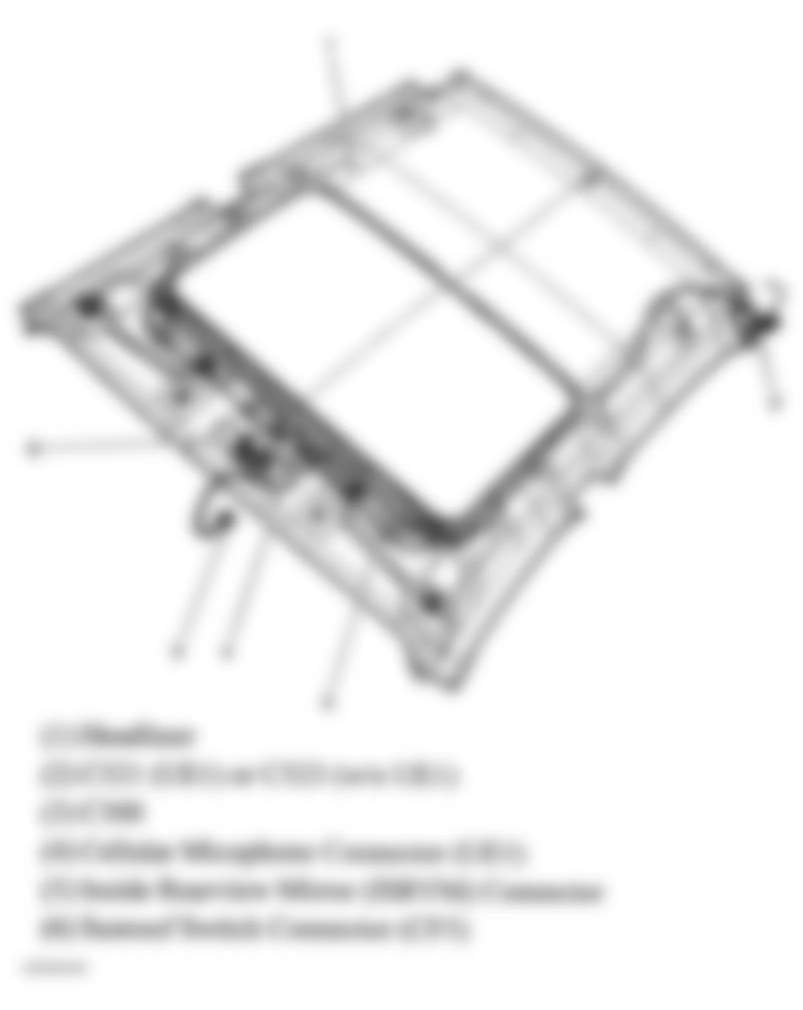 Chevrolet Cobalt SS 2005 - Component Locations -  Headliner Harness (W/ Sunroof)