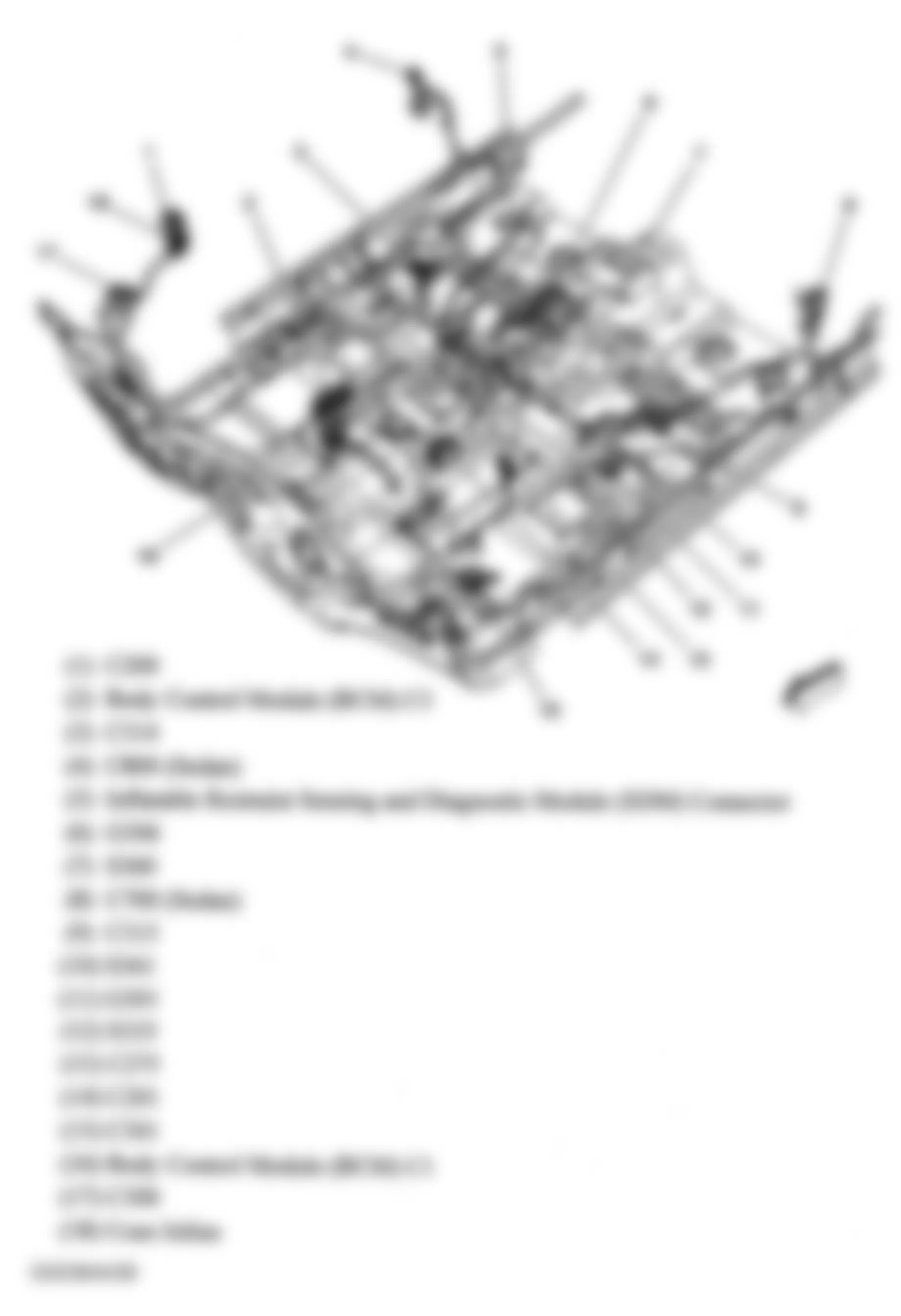 Chevrolet Cobalt SS 2005 - Component Locations -  Floor Pan