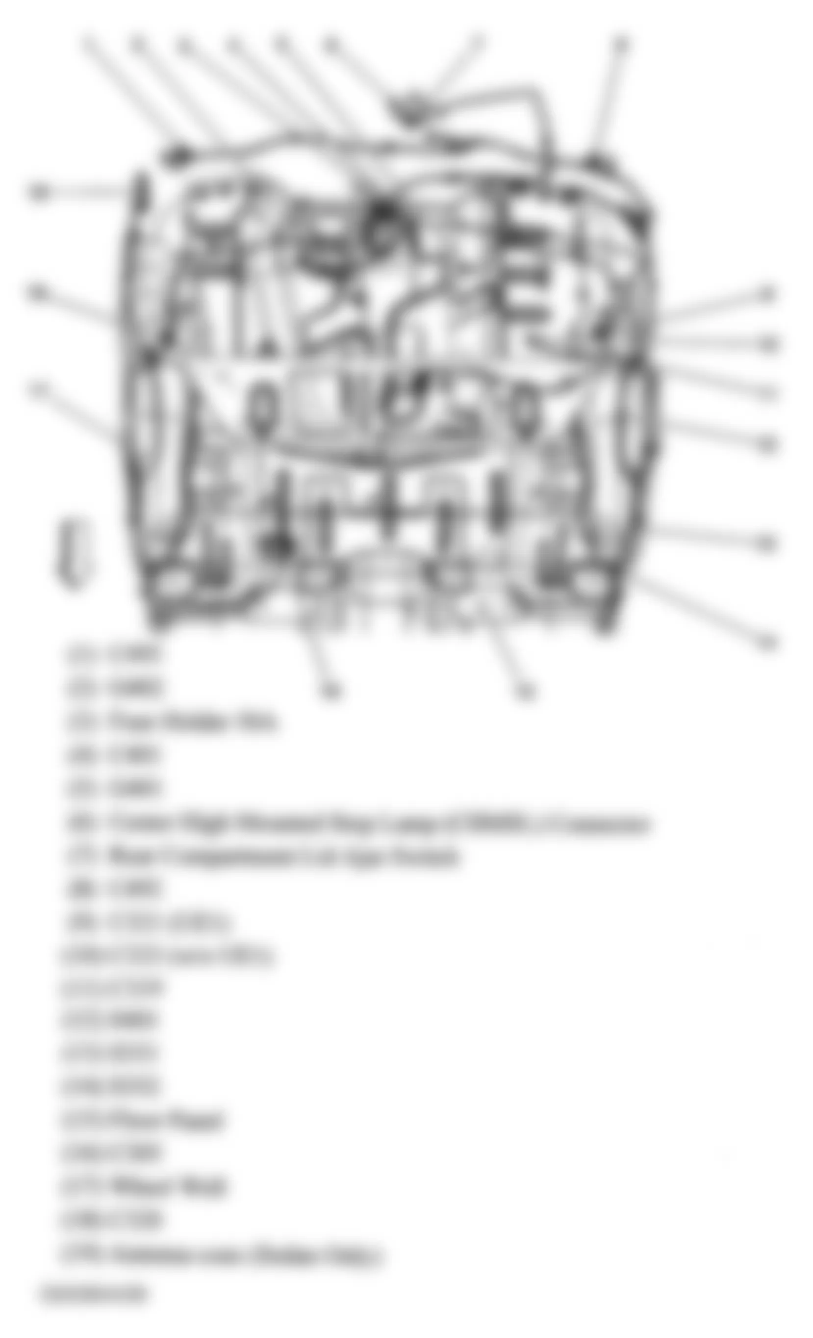 Chevrolet Cobalt SS 2005 - Component Locations -  Rear Compartment