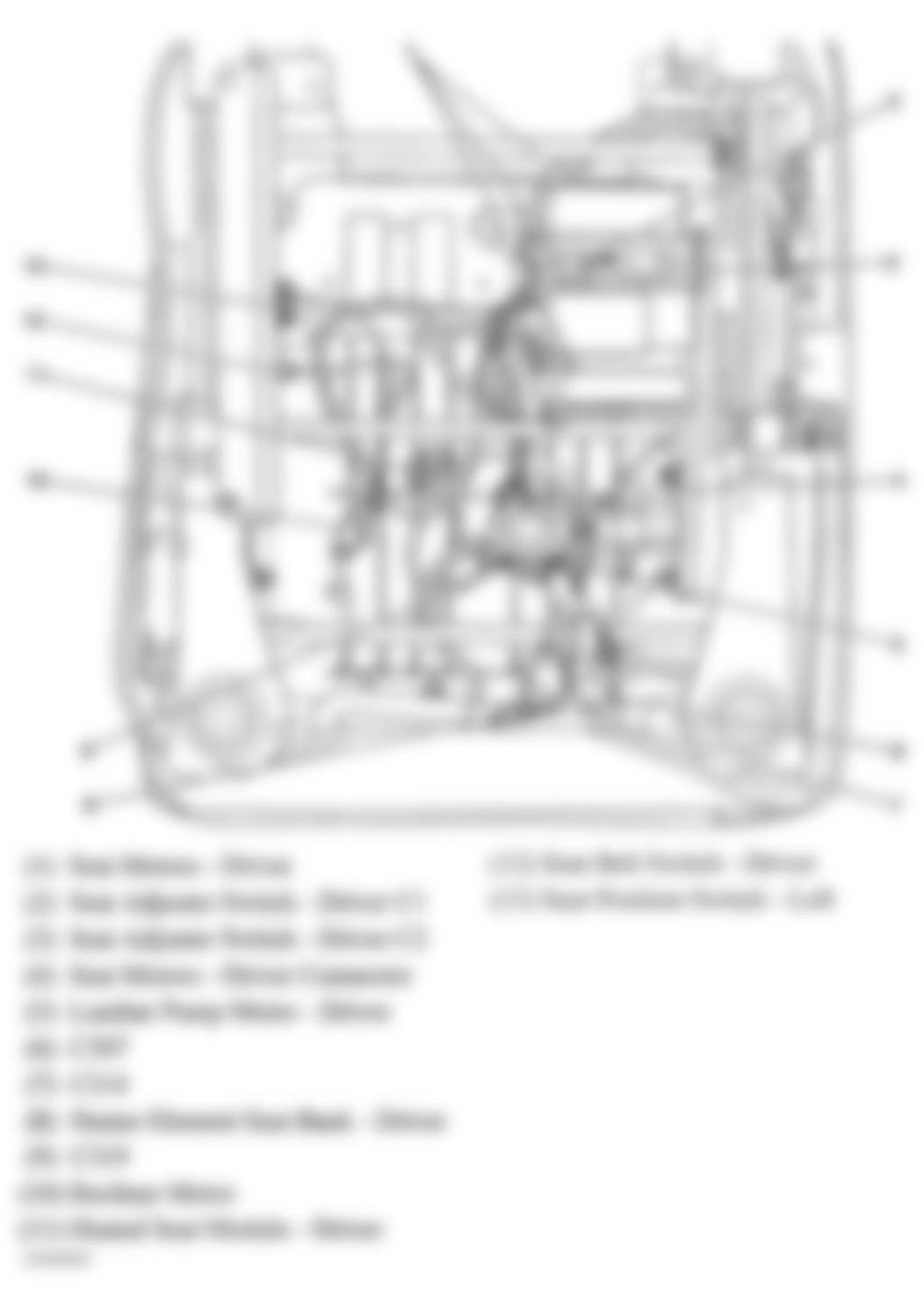 Chevrolet Colorado 2005 - Component Locations -  Driver Seat