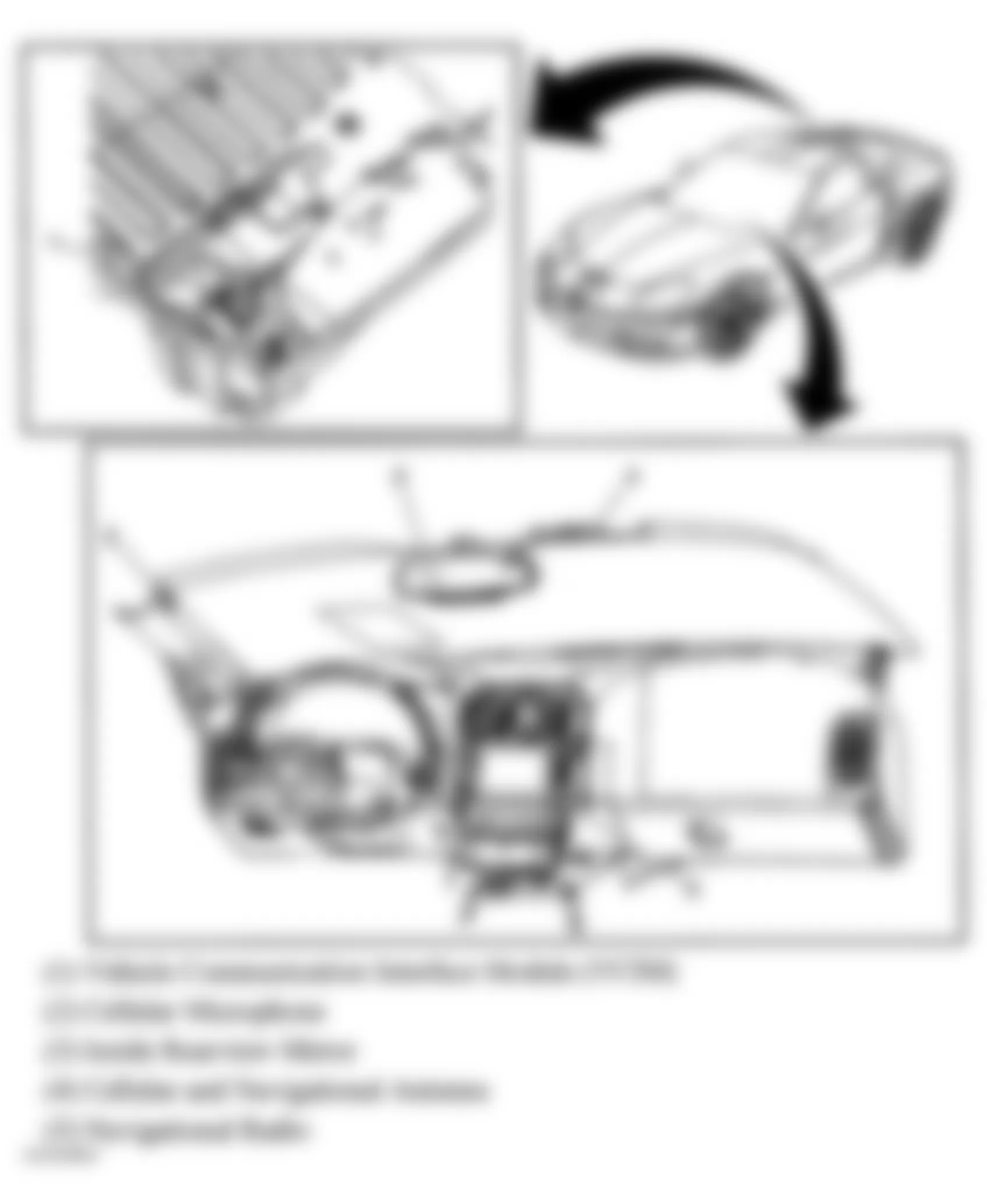 Chevrolet Corvette 2005 - Component Locations -  Cellular Communication Components