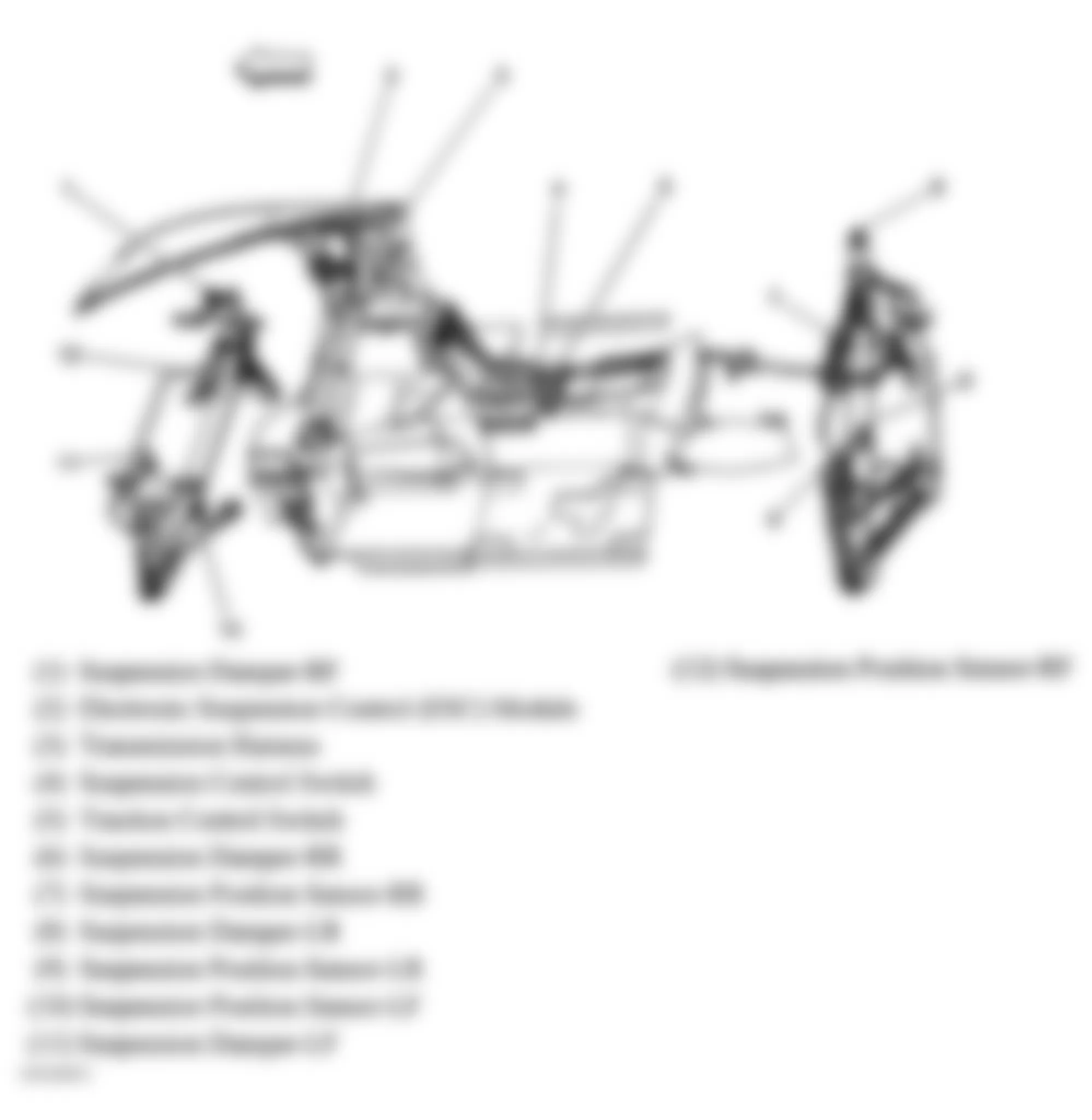 Chevrolet Corvette 2005 - Component Locations -  Suspension Components