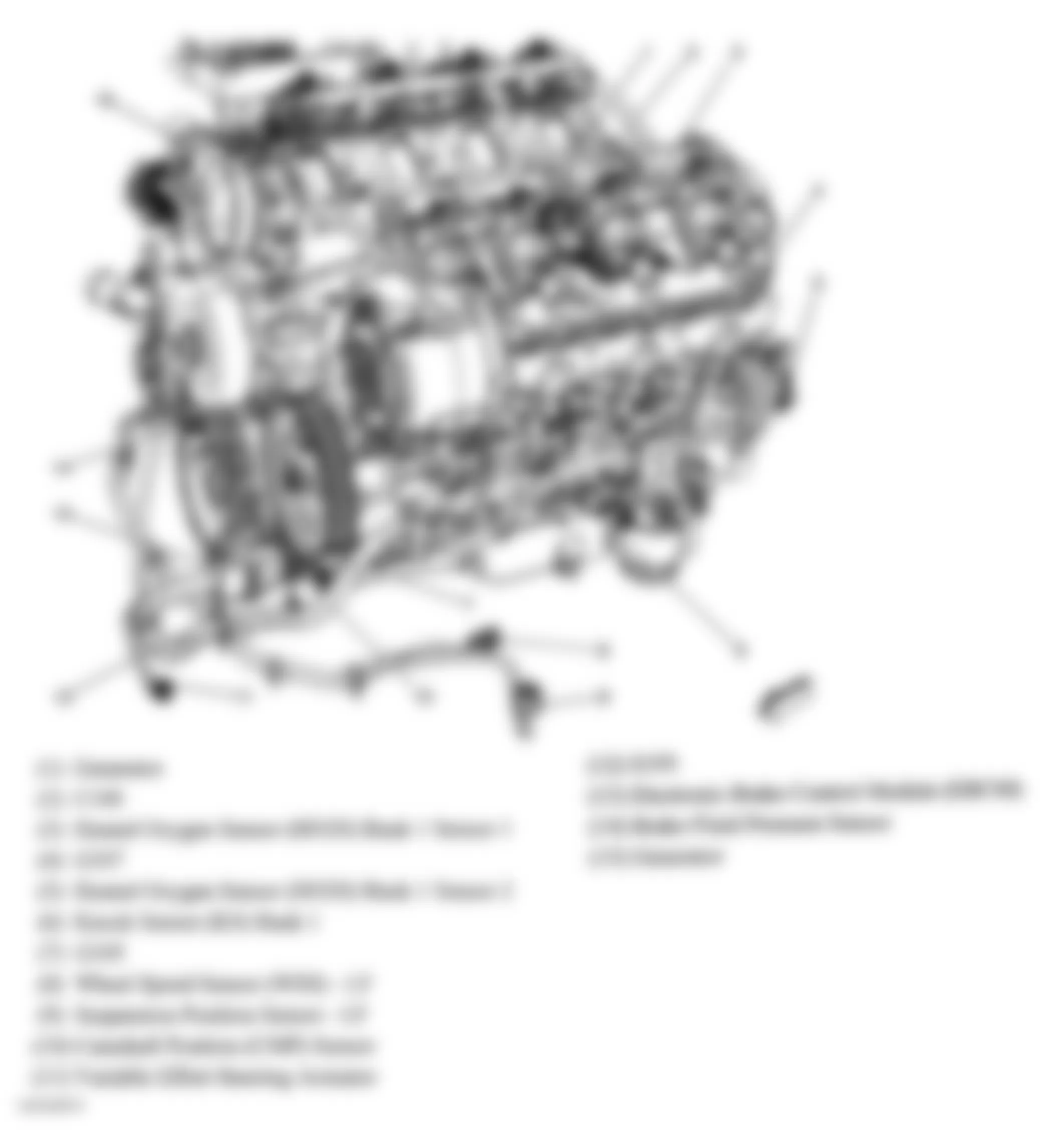 Chevrolet Corvette 2005 - Component Locations -  Left Side Of Engine