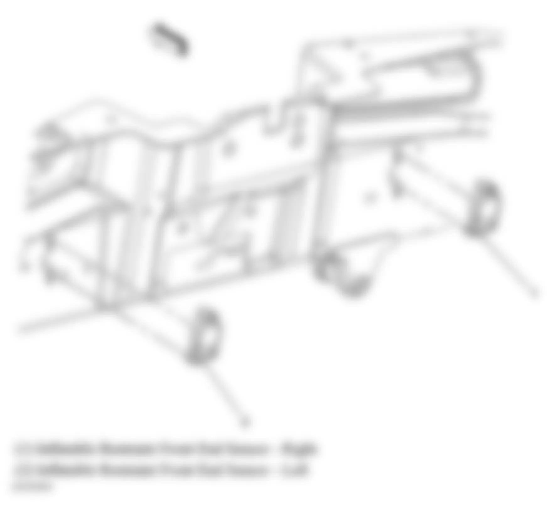 Chevrolet Corvette 2005 - Component Locations -  Behind Front Bumper