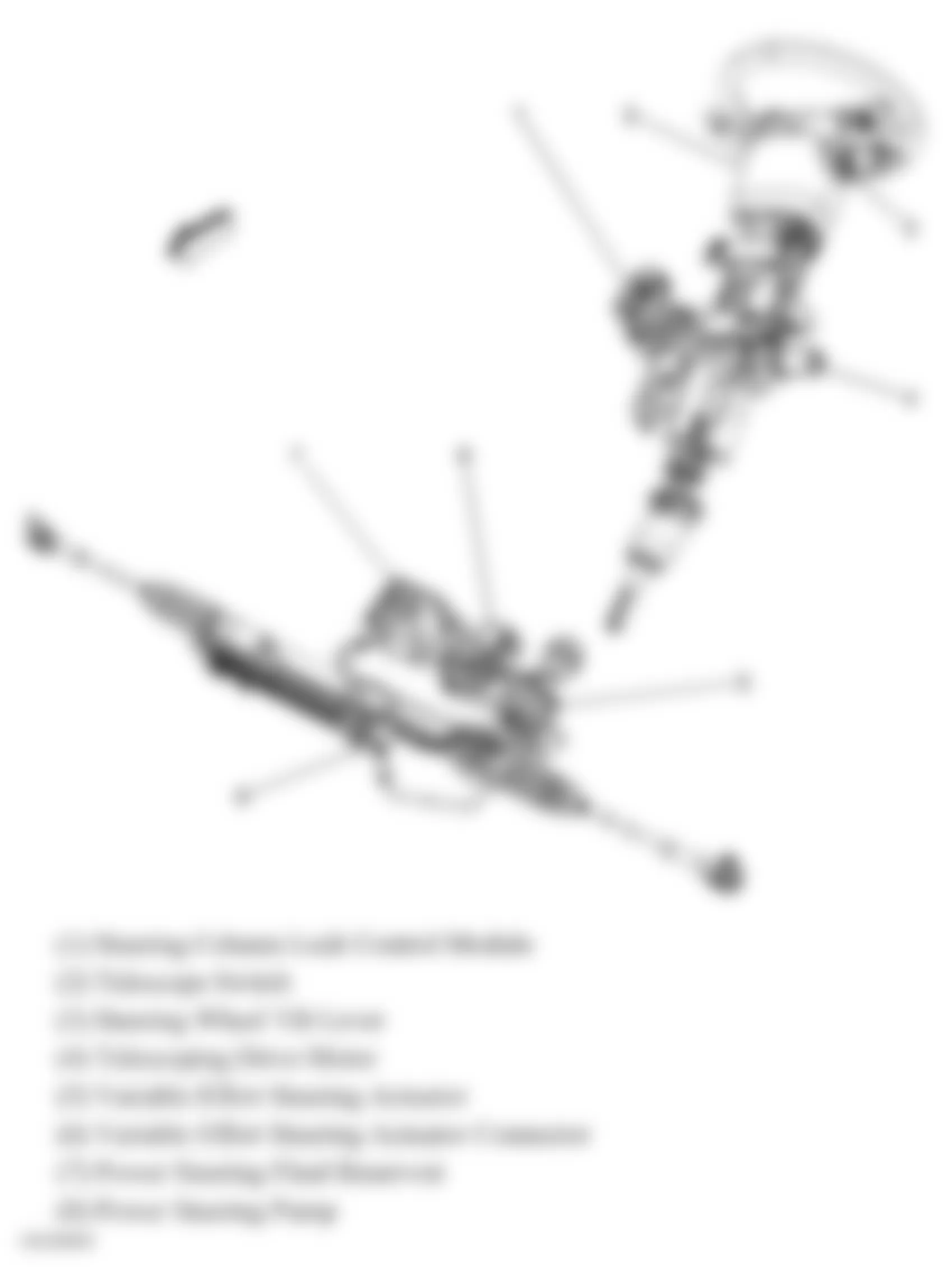 Chevrolet Corvette 2005 - Component Locations -  Steering Components