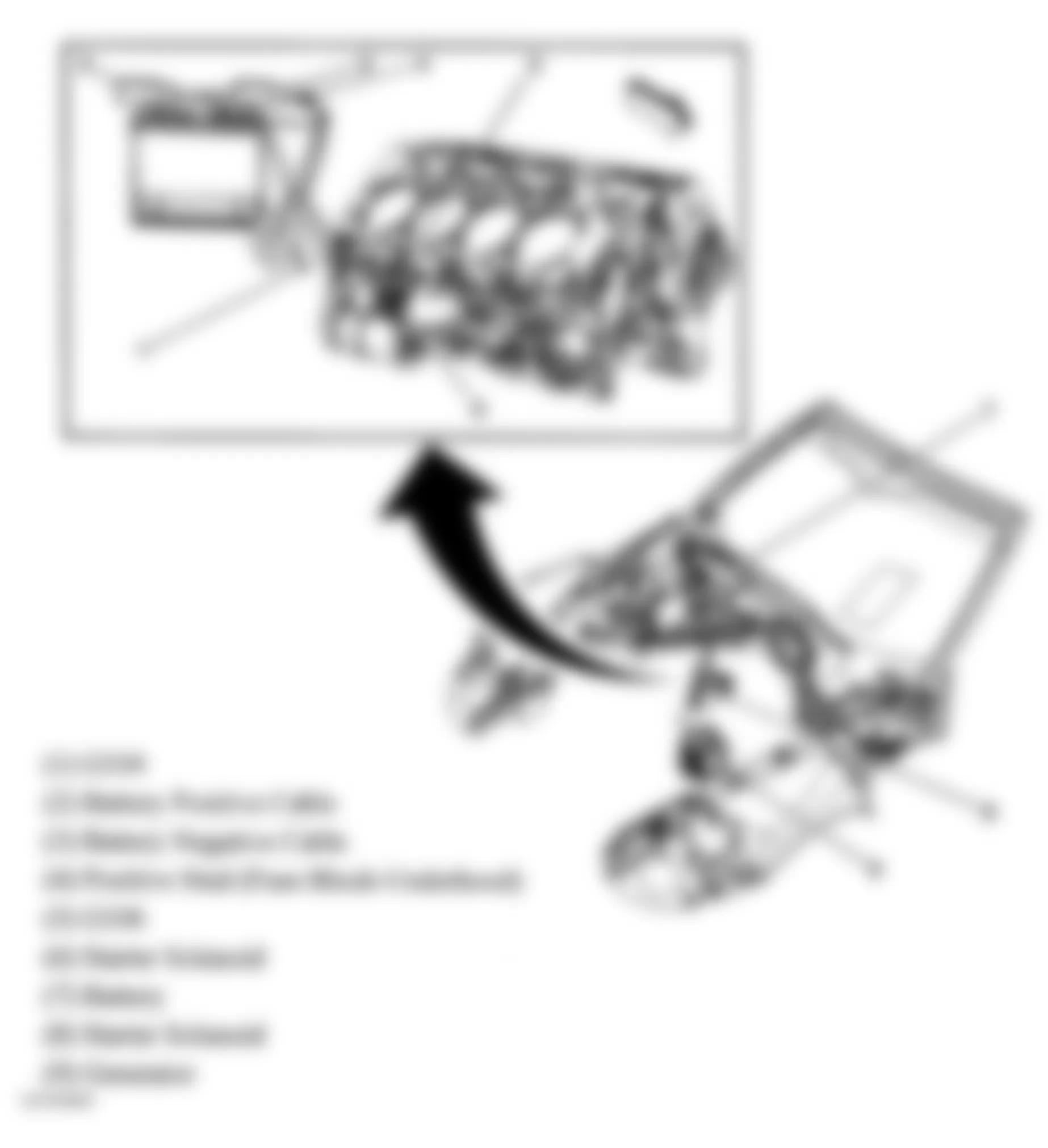 Chevrolet Corvette 2005 - Component Locations -  Underhood