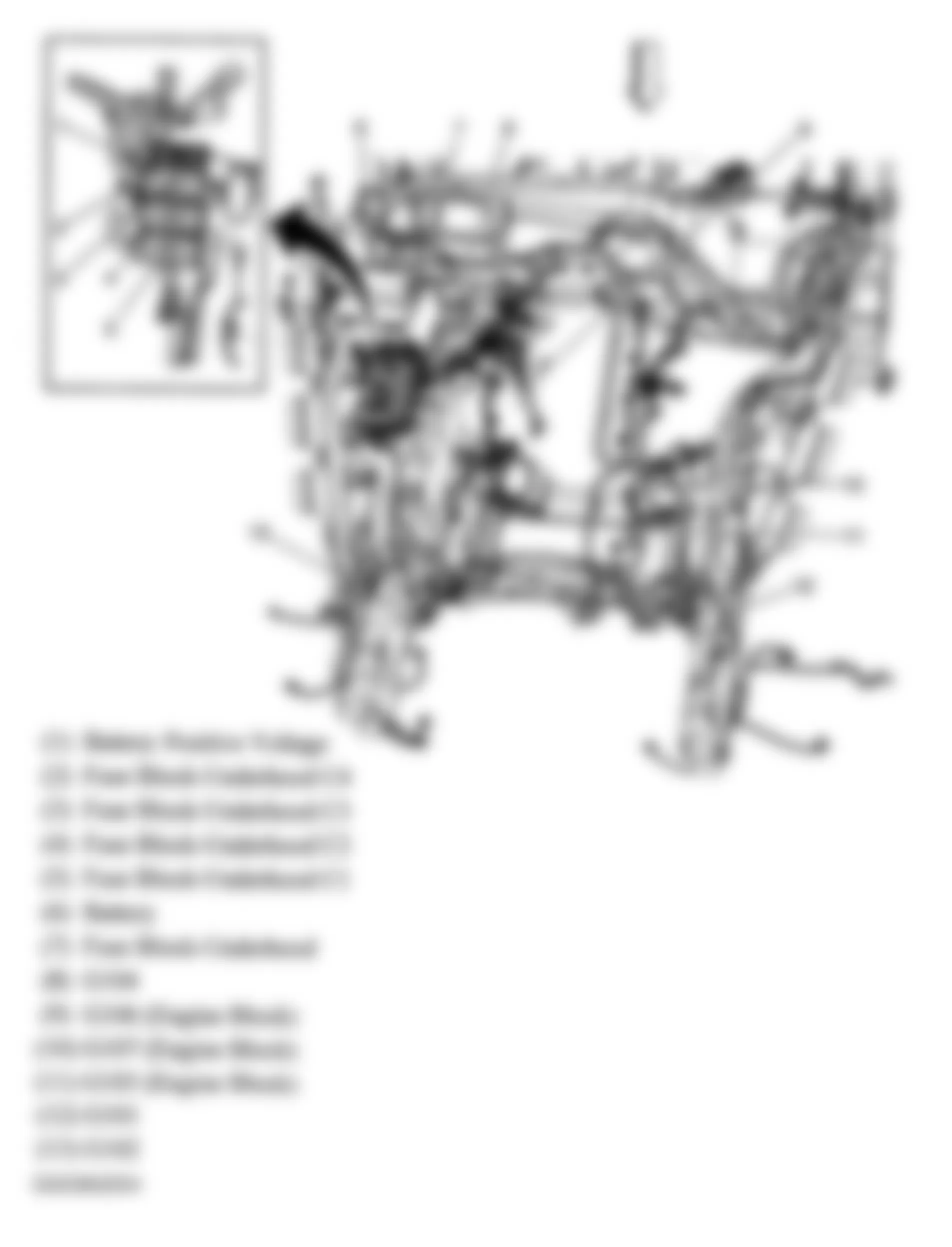 Chevrolet Corvette 2005 - Component Locations -  Engine Compartment