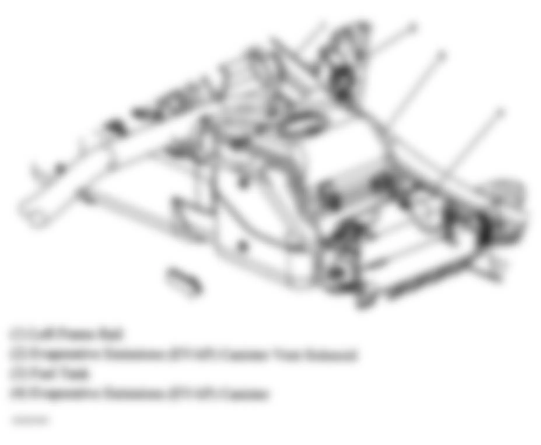 Chevrolet Avalanche 1500 2006 - Component Locations -  Left Frame Rail