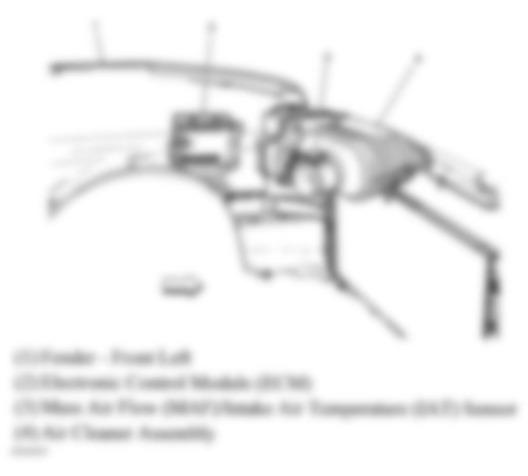 Chevrolet Chevy Express G1500 2006 - Component Locations -  Left Front Of Engine Compartment (6.6L VIN W)