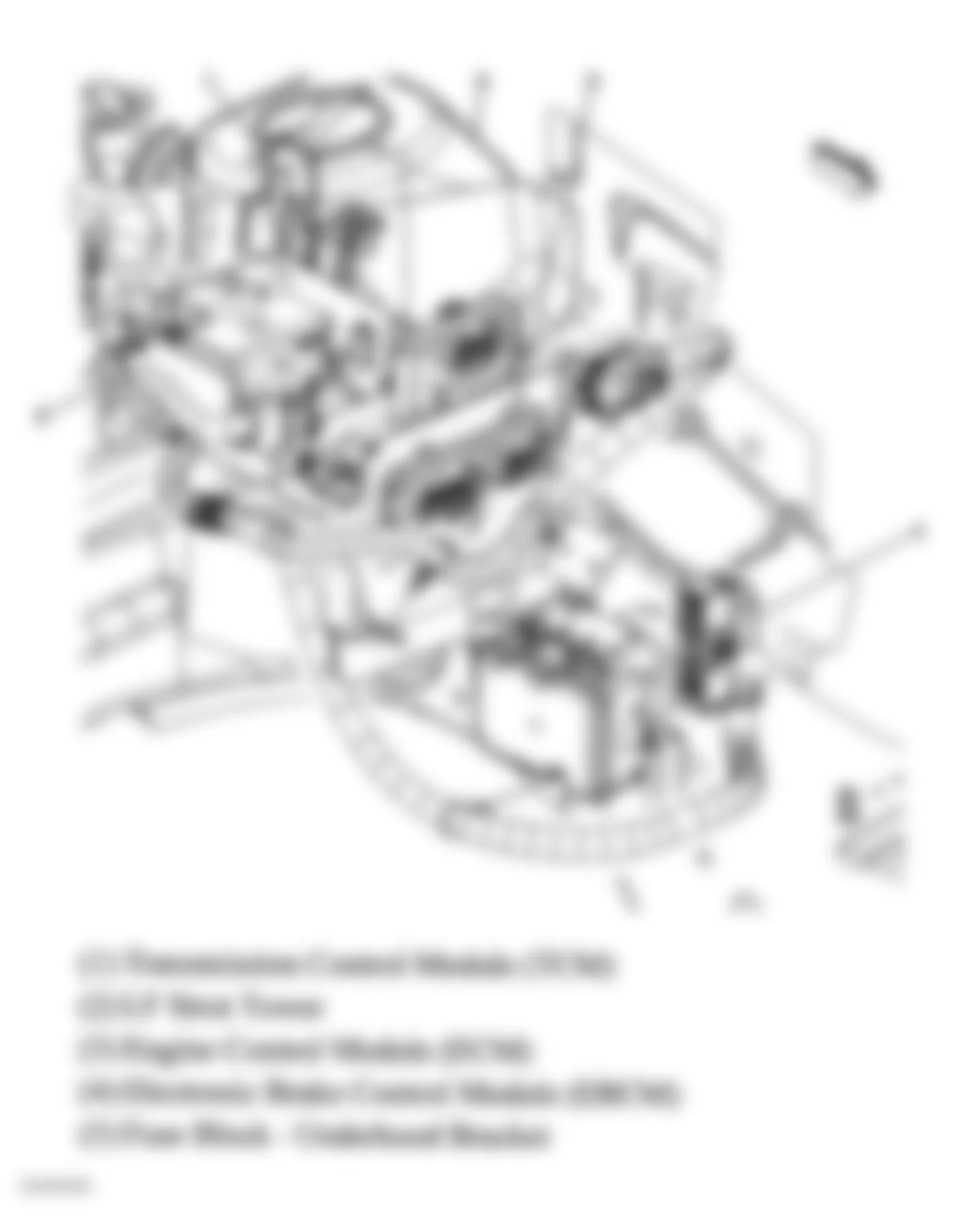 Chevrolet Cobalt LS 2006 - Component Locations -  Left Side Of Engine Compartment