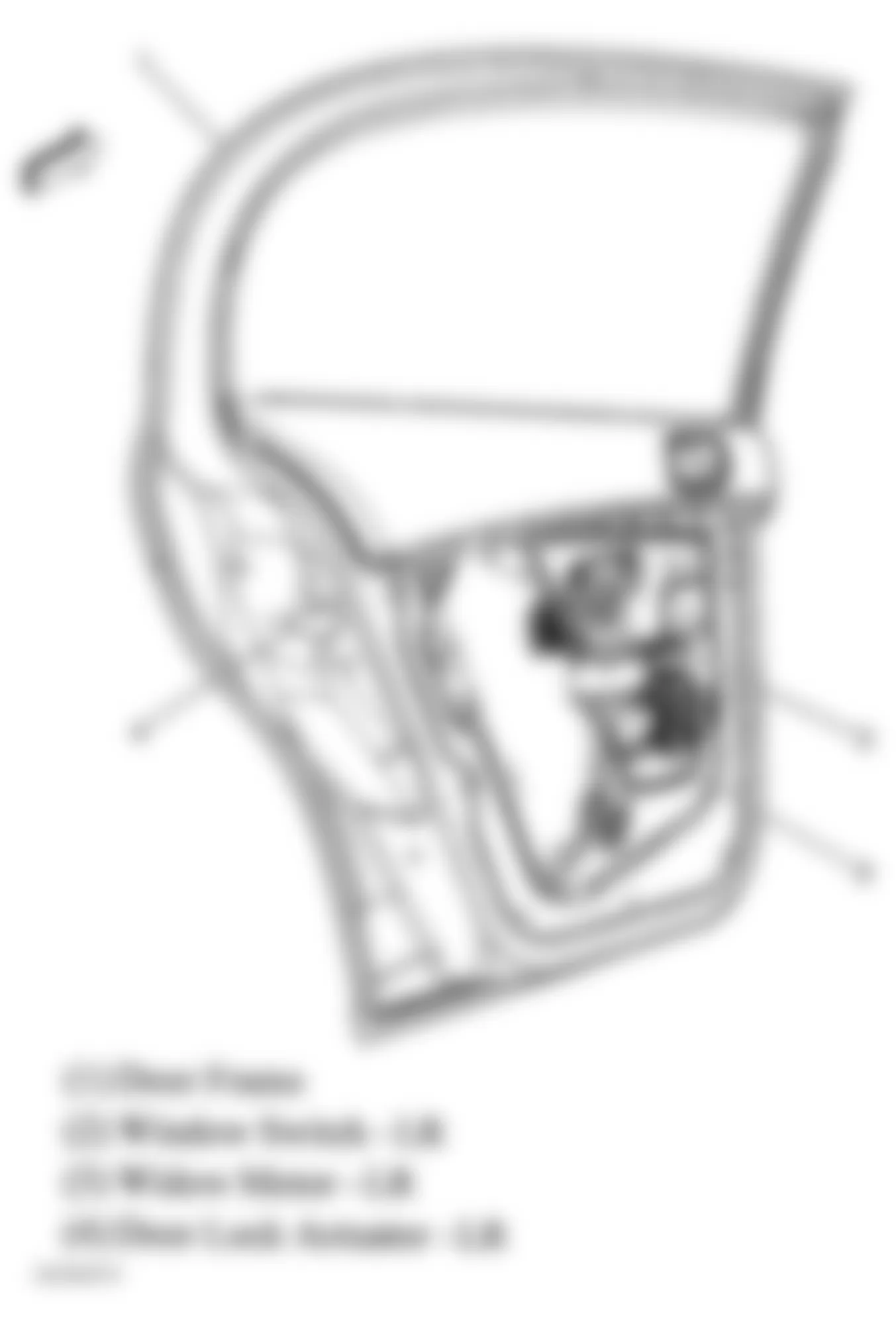 Chevrolet Cobalt LS 2006 - Component Locations -  Left Rear Door