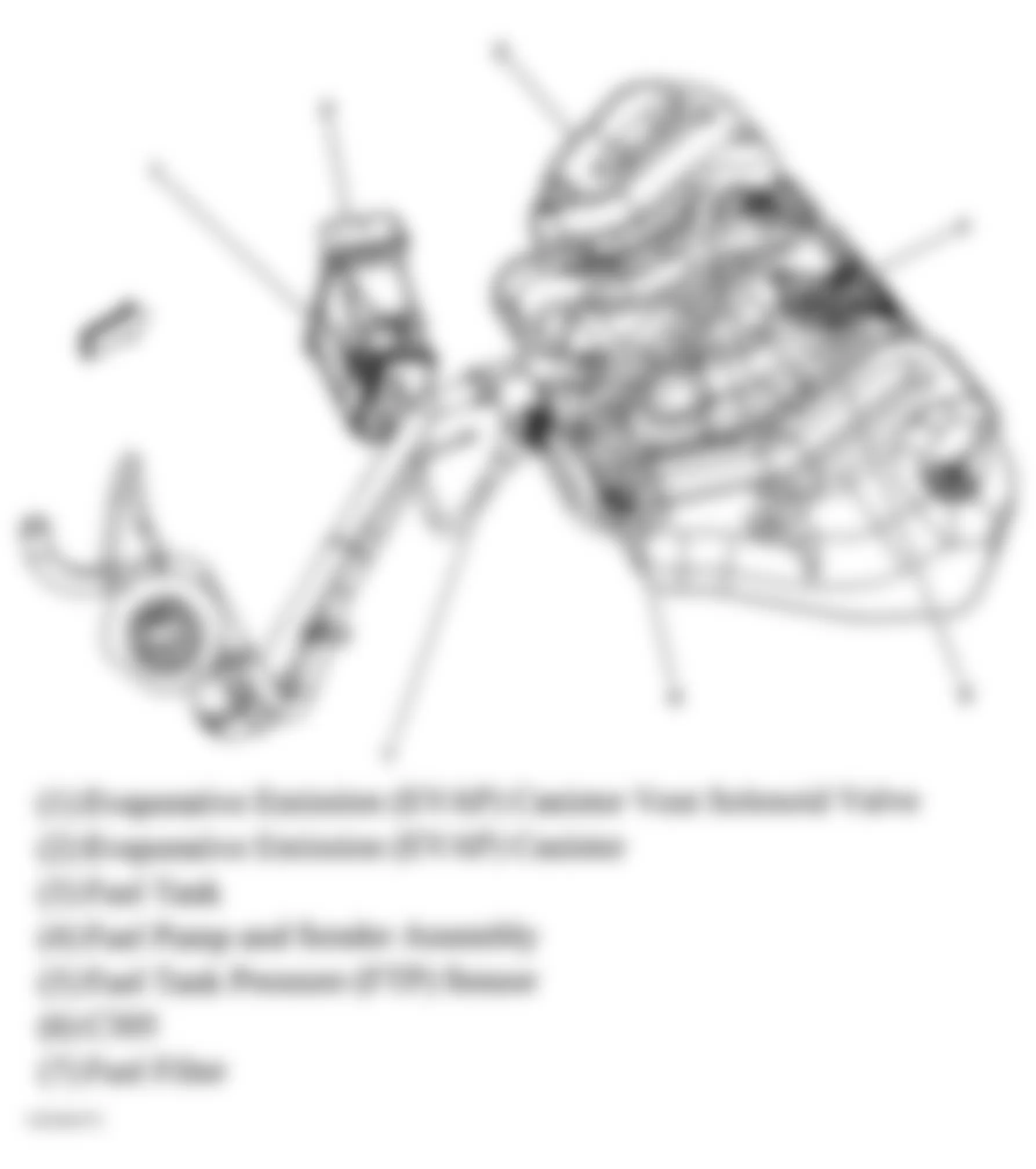 Chevrolet Cobalt LS 2006 - Component Locations -  Fuel Tank Components