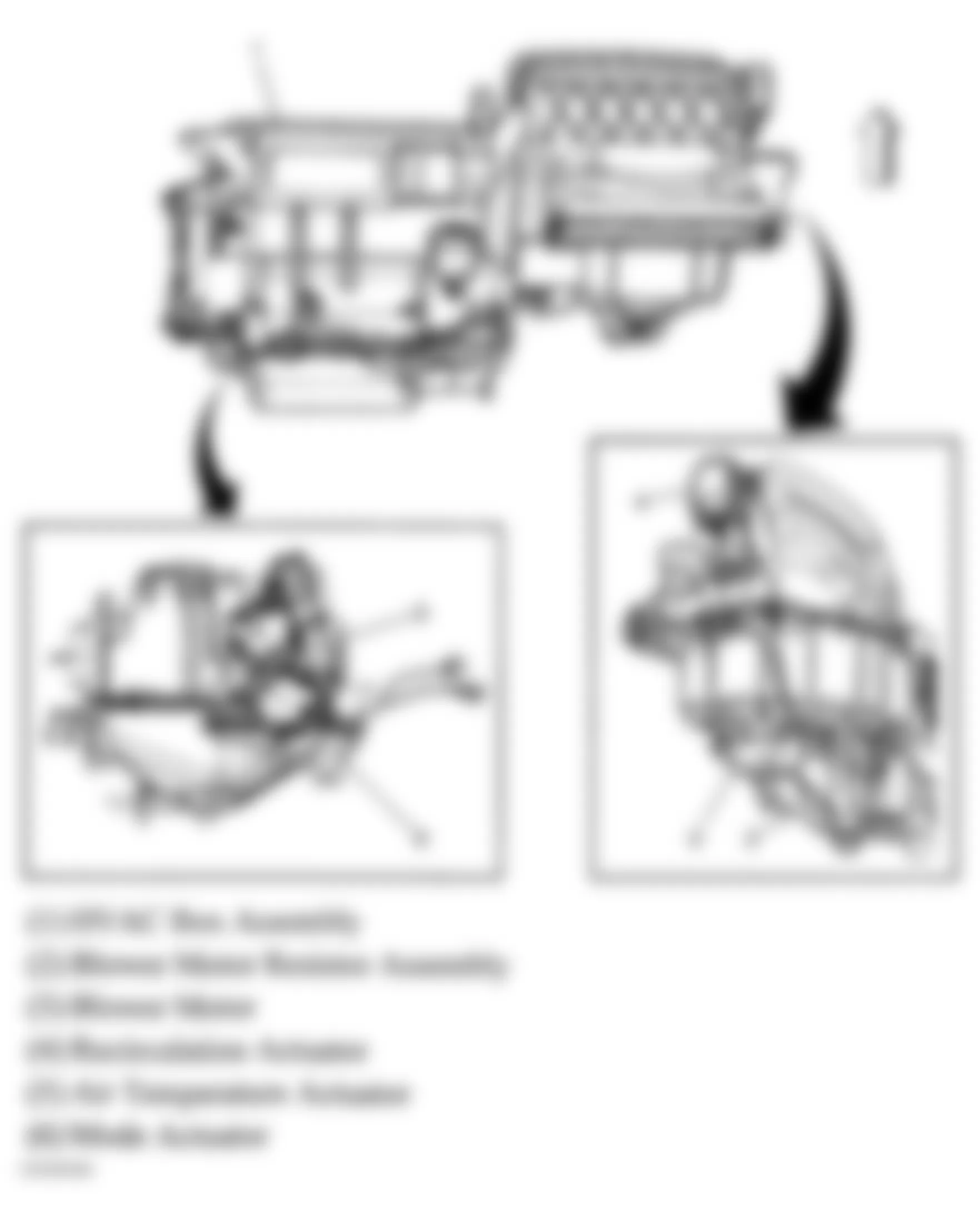 Chevrolet Cobalt LS 2006 - Component Locations -  Interior HVAC Components