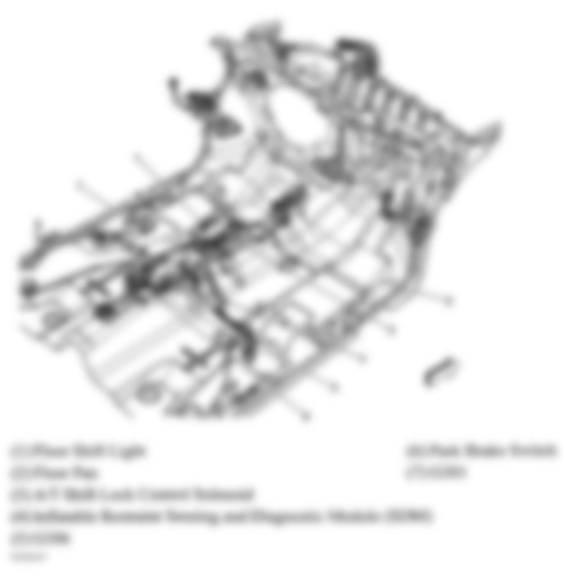 Chevrolet Cobalt LS 2006 - Component Locations -  Automatic Transmission Shift Lock Control Component Views