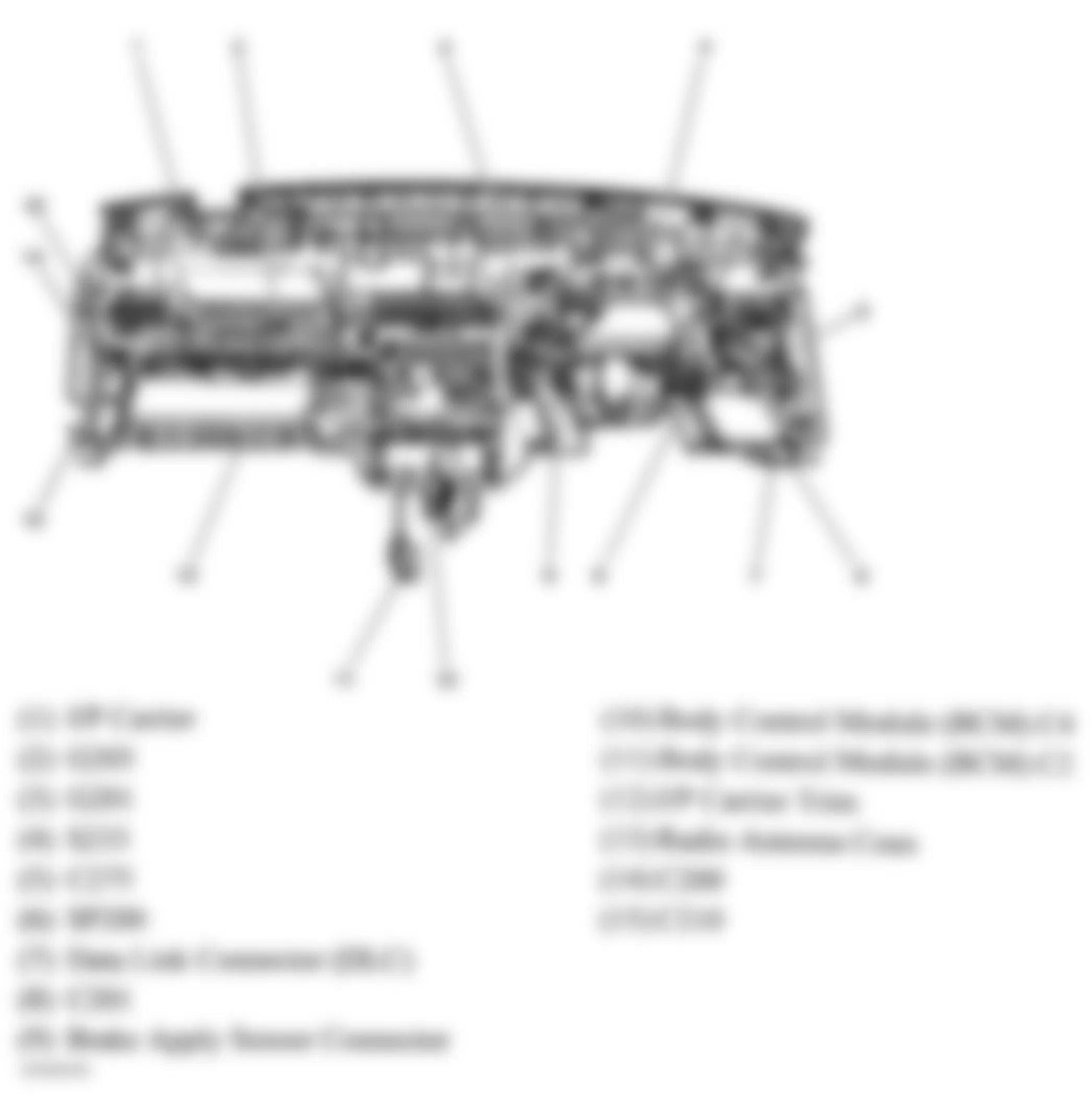 Chevrolet Cobalt LS 2006 - Component Locations -  Dash