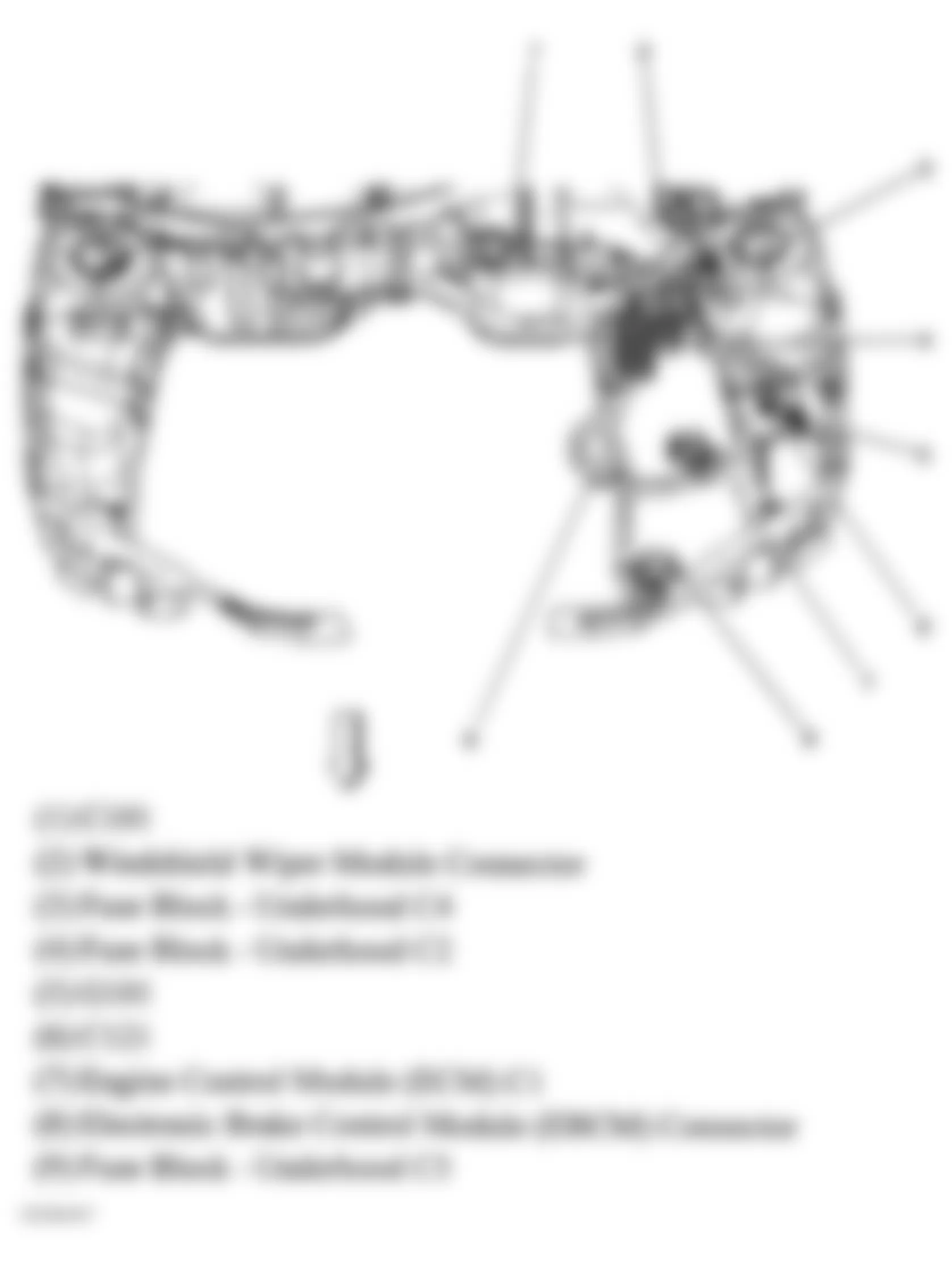 Chevrolet Cobalt LS 2006 - Component Locations -  Engine Compartment