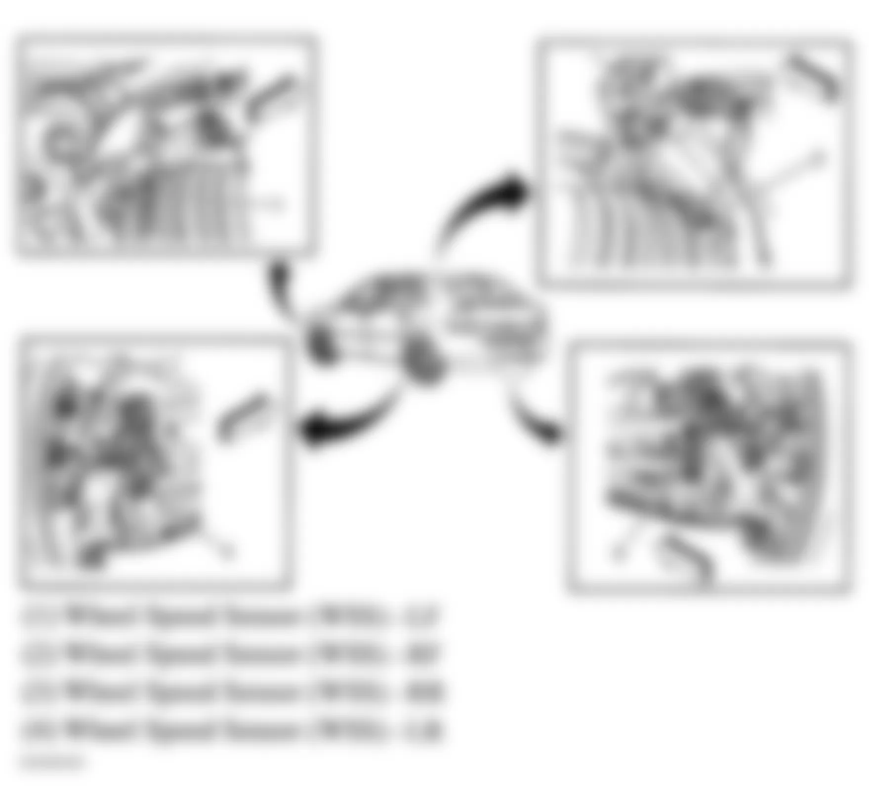 Chevrolet Cobalt LTZ 2006 - Component Locations -  Wheel Speed Sensors