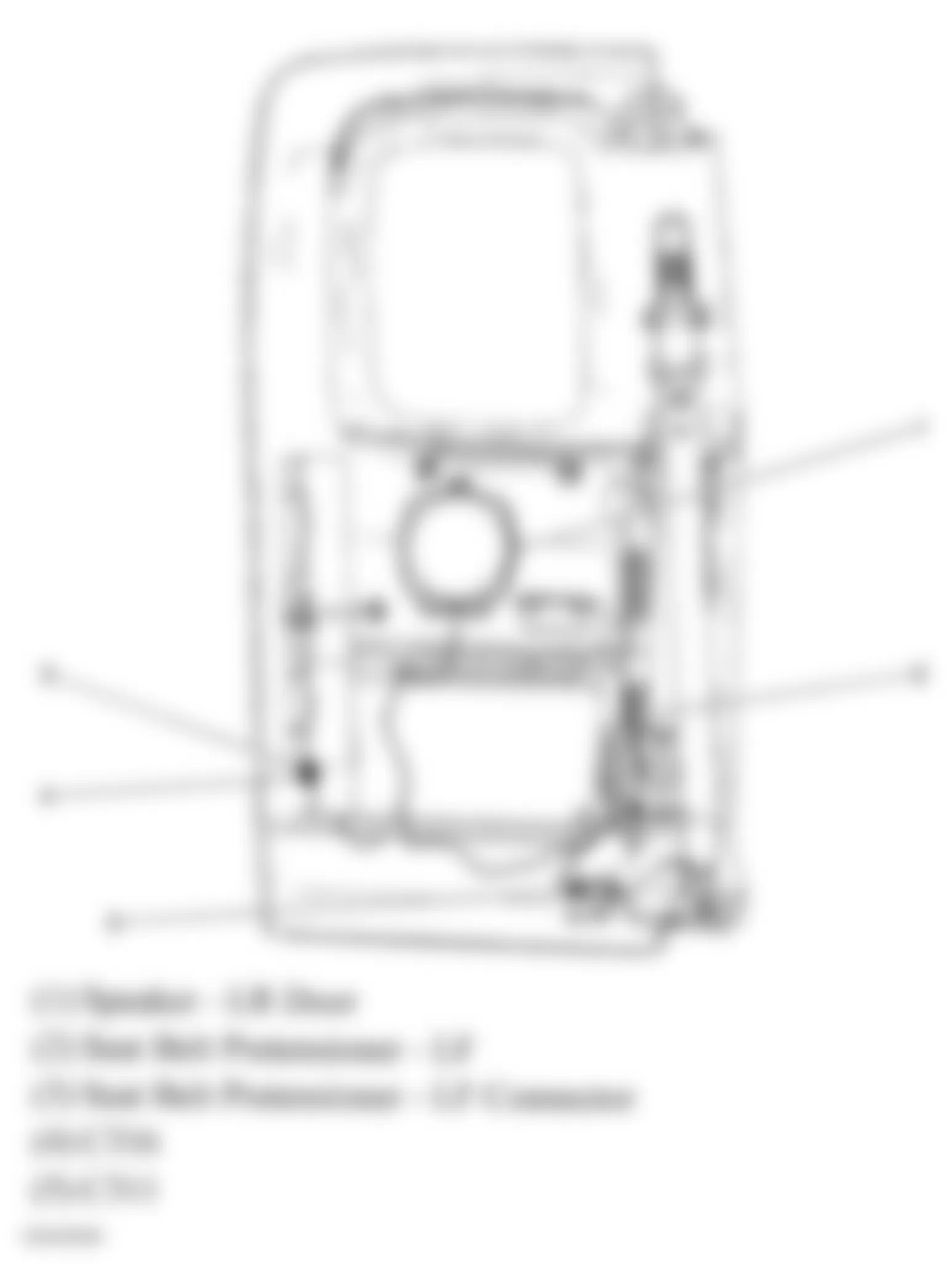 Chevrolet Colorado 2006 - Component Locations -  Left Rear Door