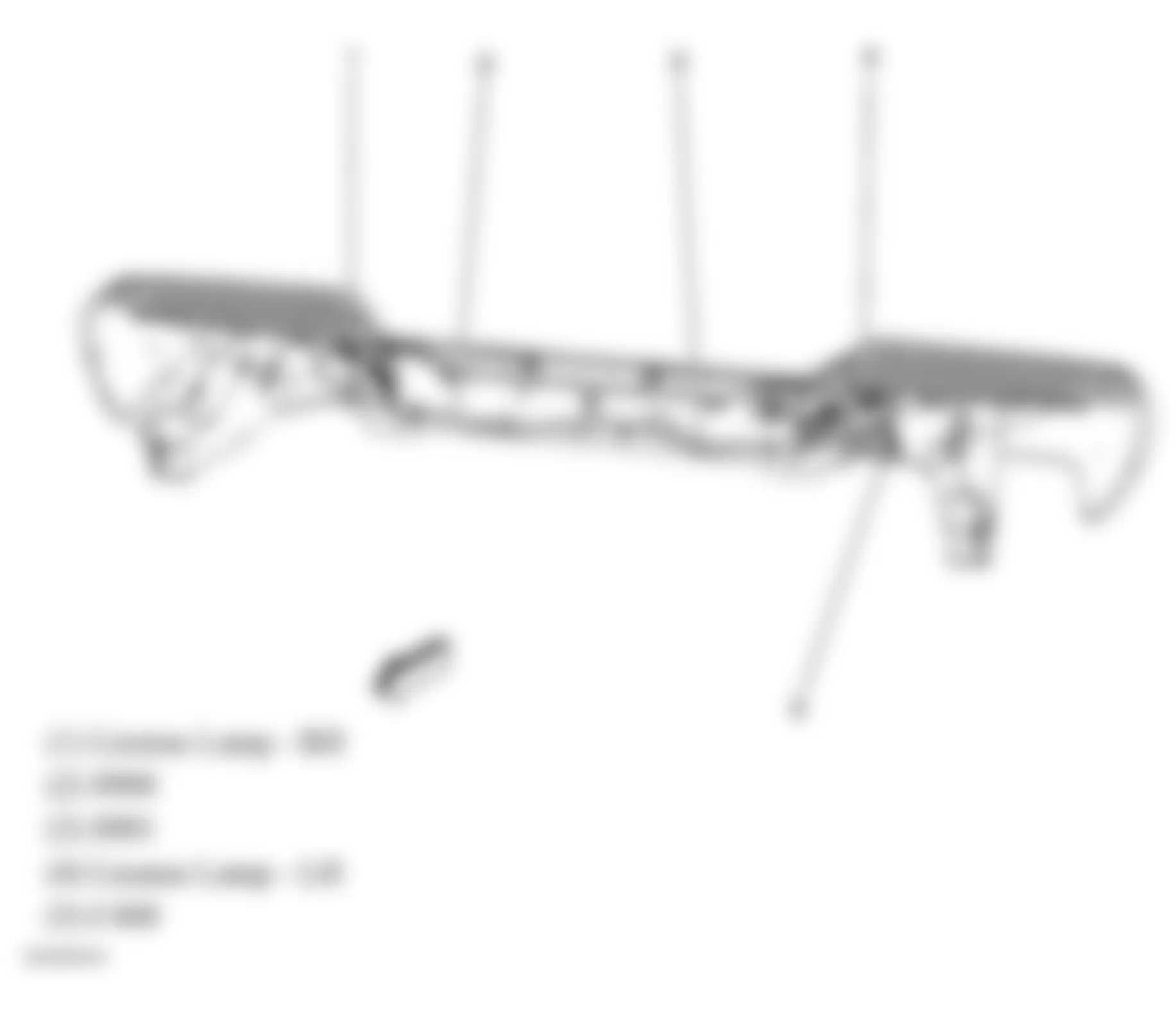 Chevrolet Colorado 2006 - Component Locations -  License Plate Lamp Harness Routing