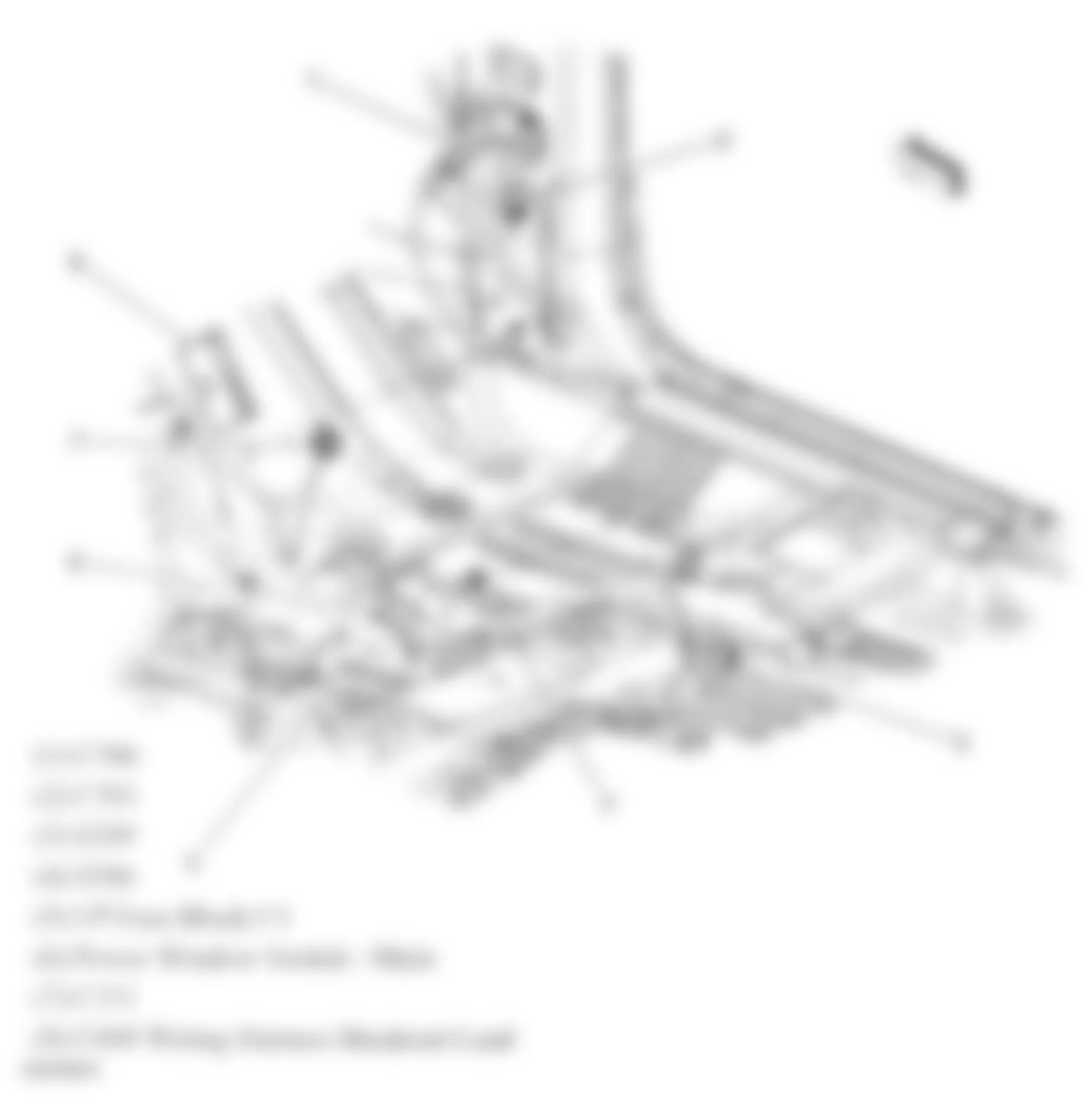 Chevrolet Equinox LT 2006 - Component Locations -  Right Front Floor