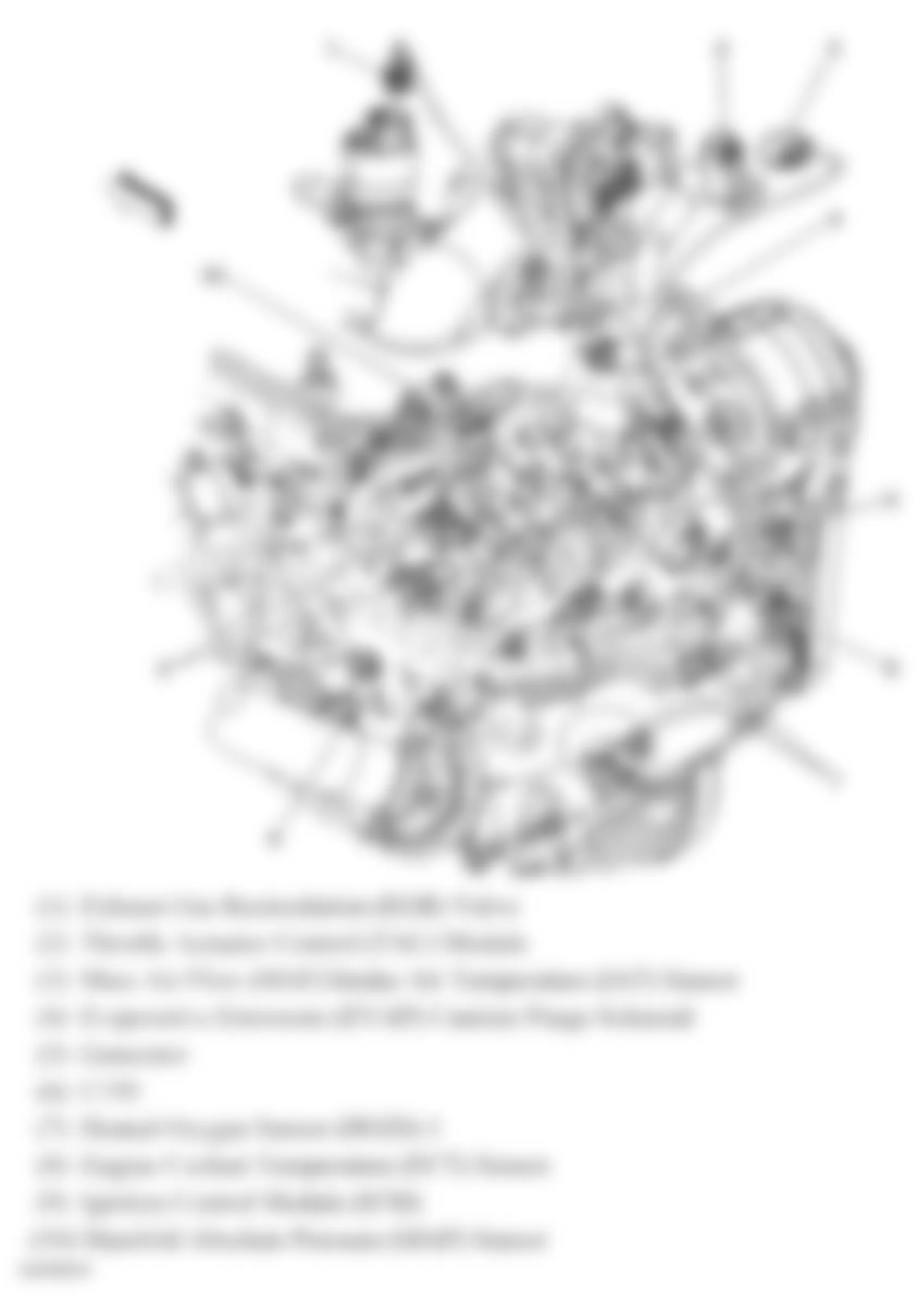 Chevrolet Equinox LT 2006 - Component Locations -  Top Right Side Of Engine