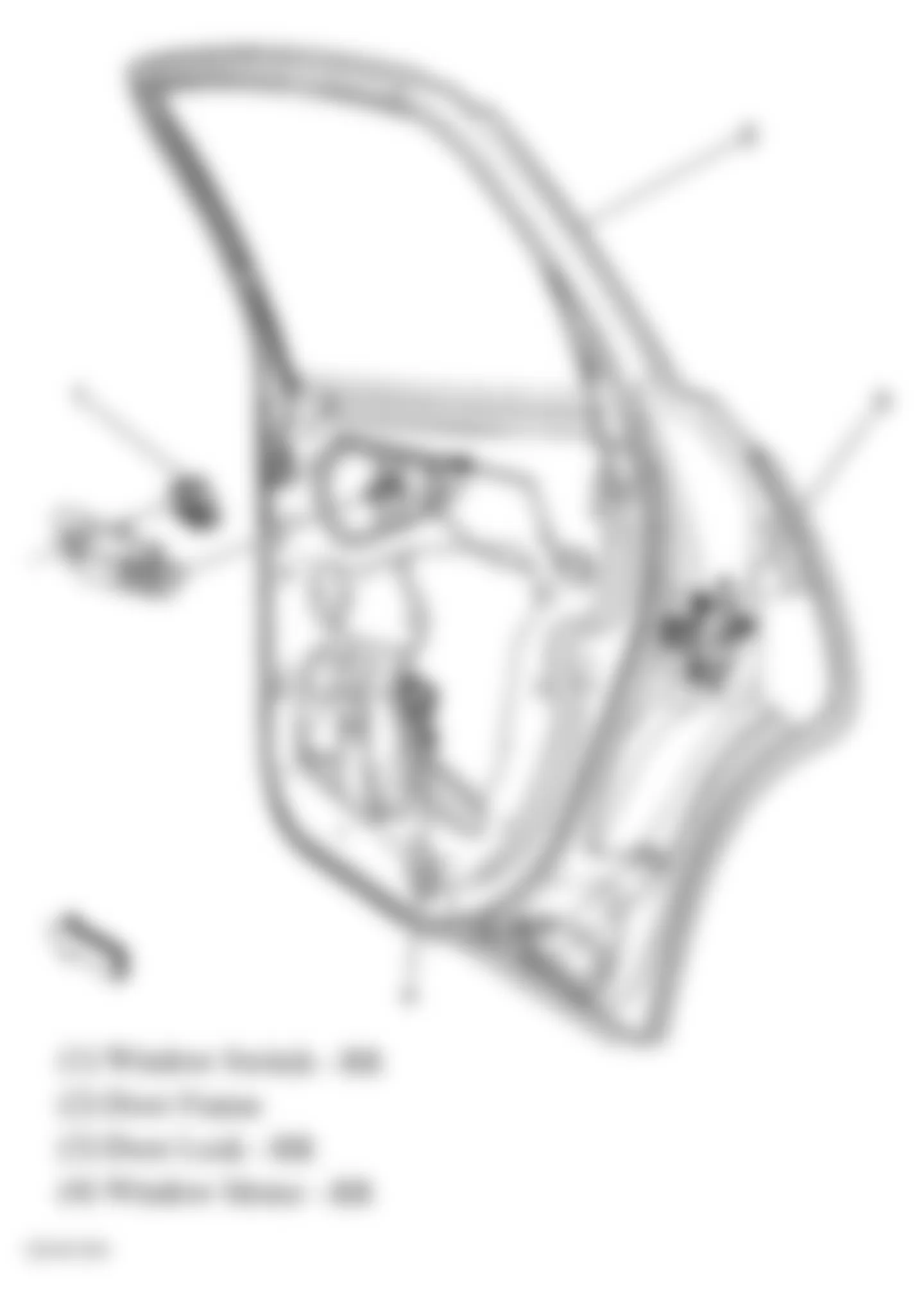 Chevrolet Impala LS 2006 - Component Locations -  Right Rear Door (Sedan)