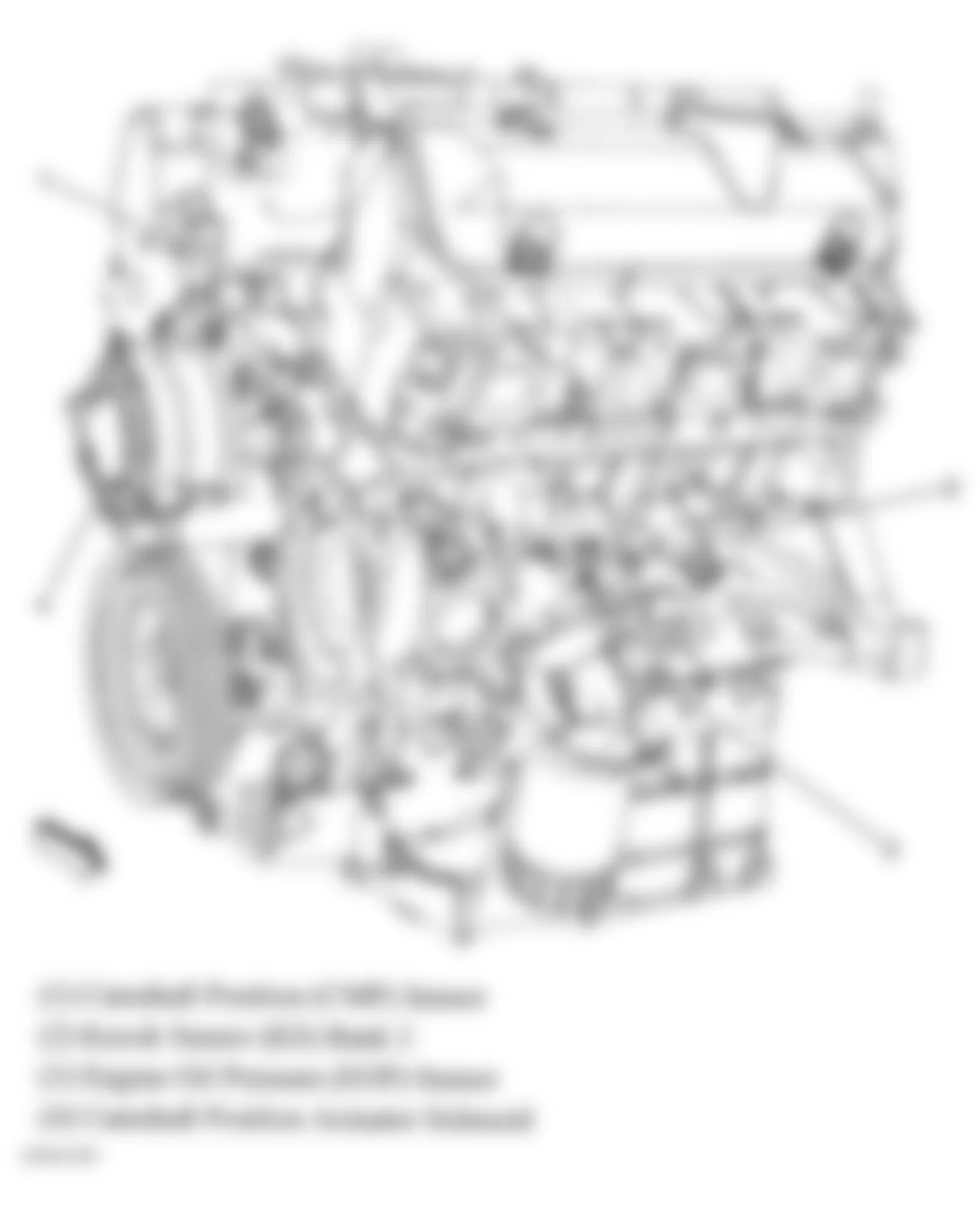 Chevrolet Impala LS 2006 - Component Locations -  Front Of Engine (3.5L & 3.9L)