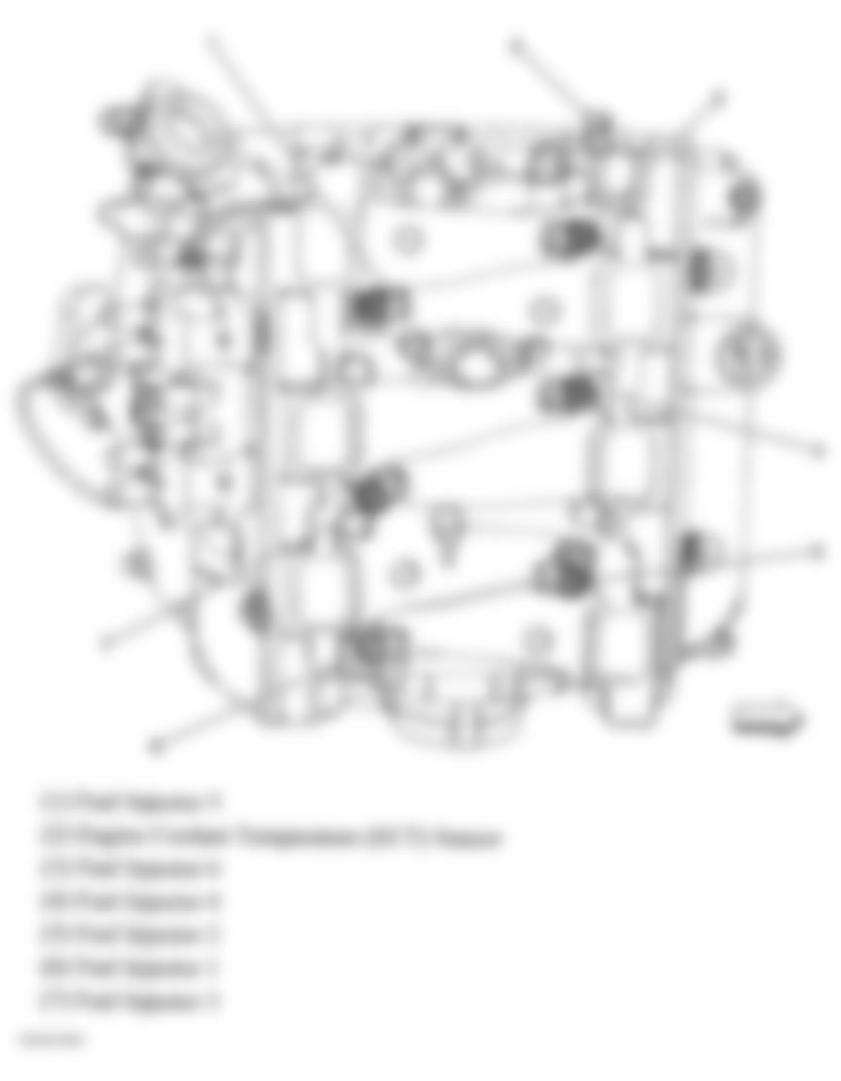 Chevrolet Impala LS 2006 - Component Locations -  Top Of Engine (3.5L & 3.9L)