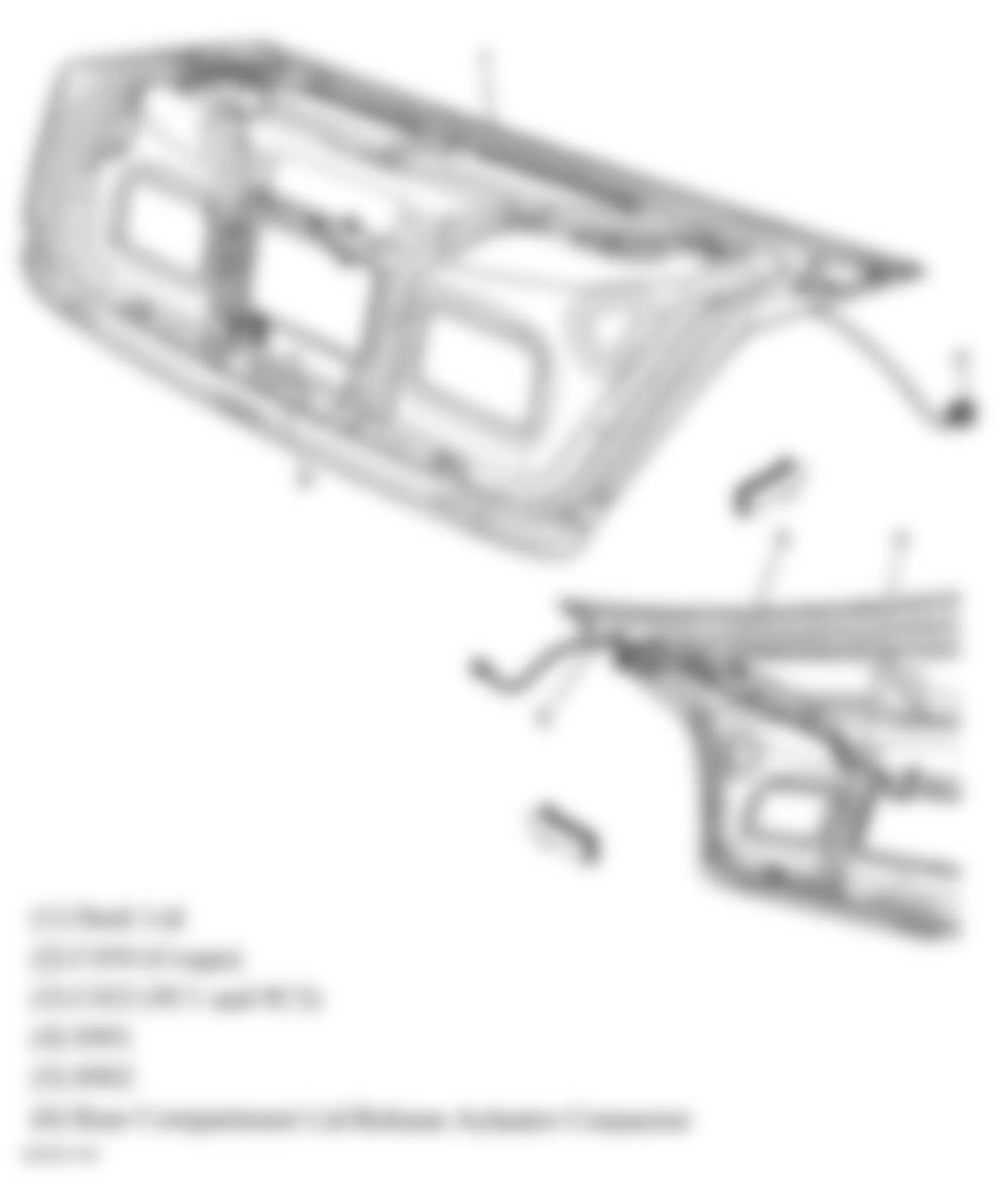 Chevrolet Impala LS 2006 - Component Locations -  Deck Lid