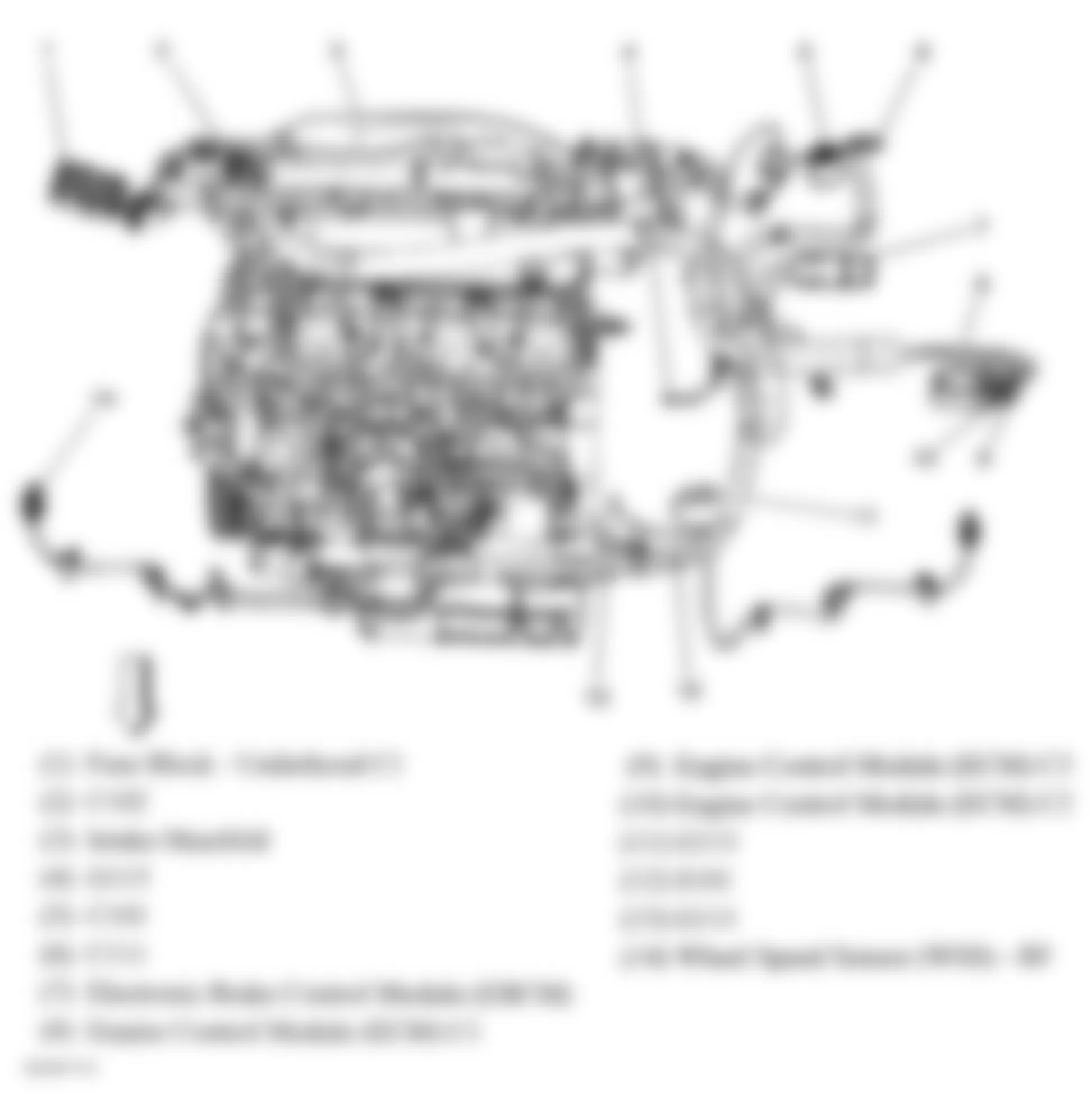 Chevrolet Impala LT 2006 - Component Locations -  Left Side Of Engine