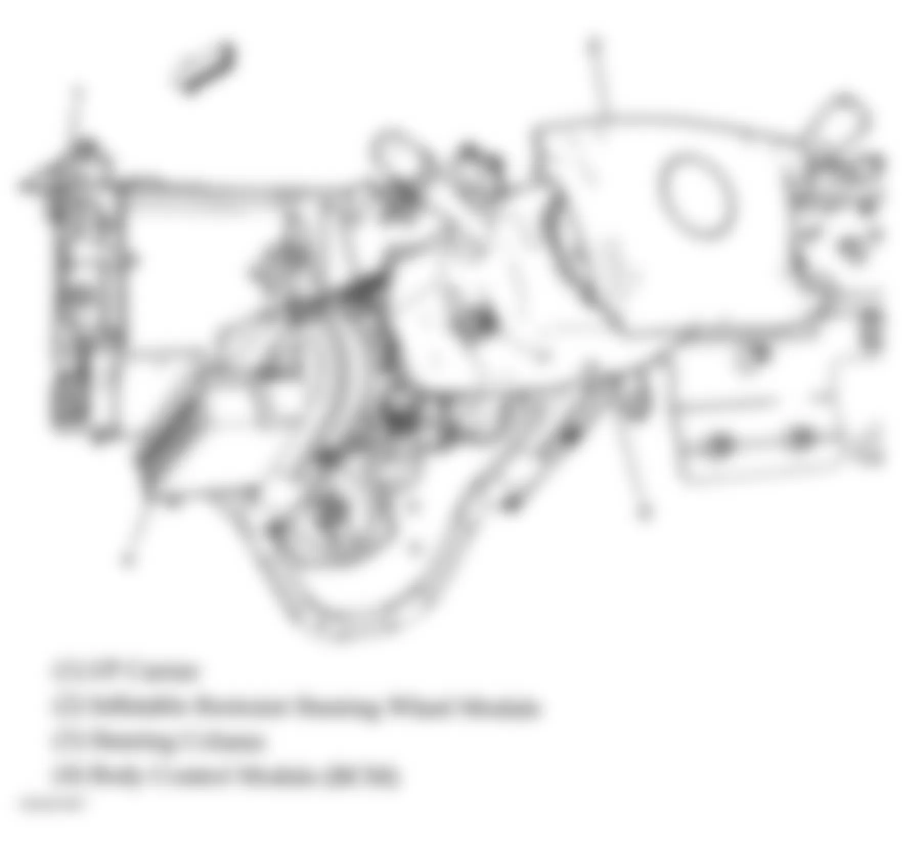 Chevrolet Impala LTZ 2006 - Component Locations -  Steering Column Assembly