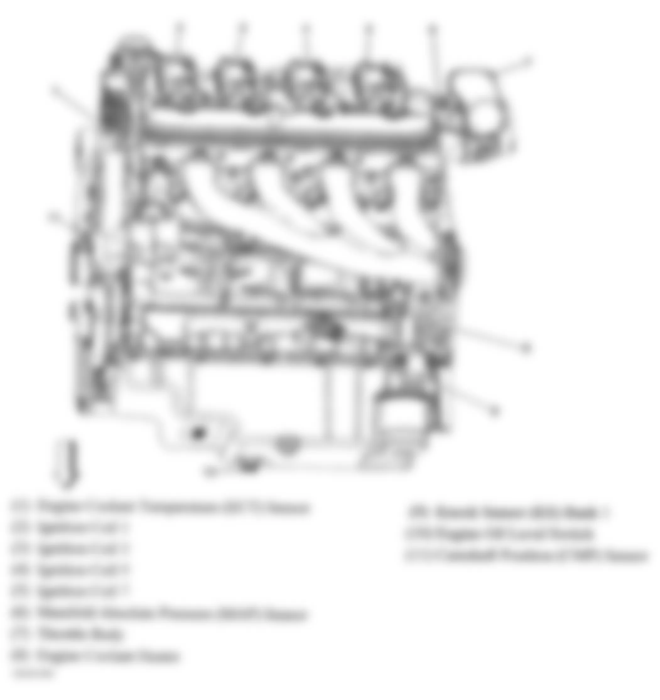 Chevrolet Impala LTZ 2006 - Component Locations -  Left Side Of Engine (5.3L)