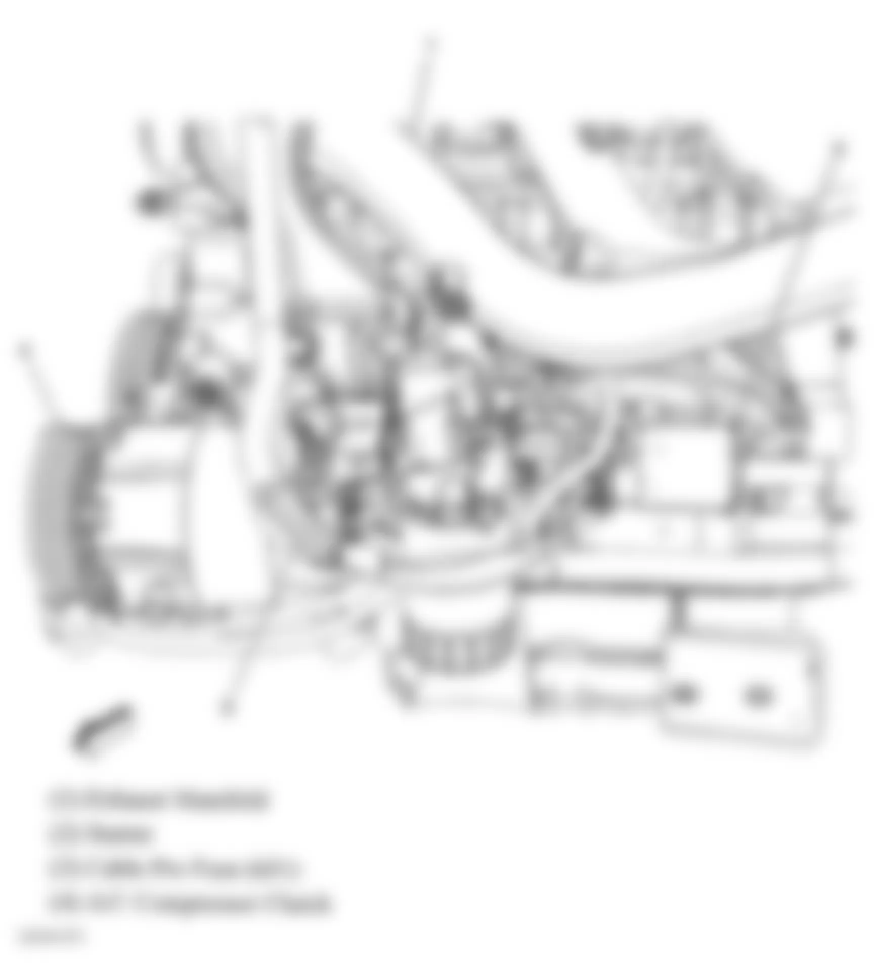 Chevrolet Impala LTZ 2006 - Component Locations -  Lower Front Of Engine (3.5L & 3.9L)