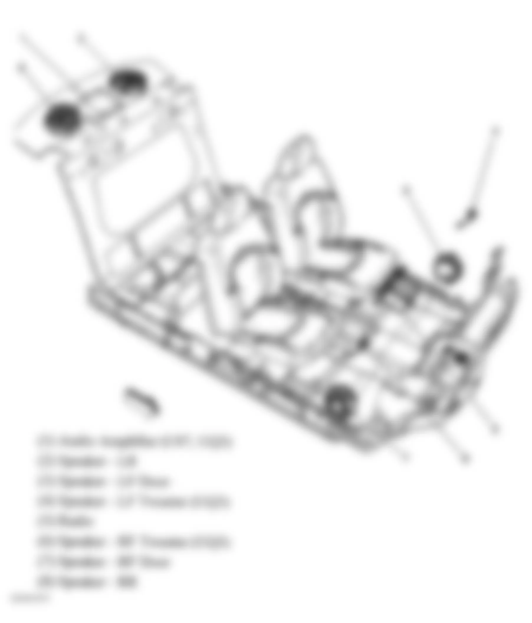 Chevrolet Impala LTZ 2006 - Component Locations -  Interior Overview