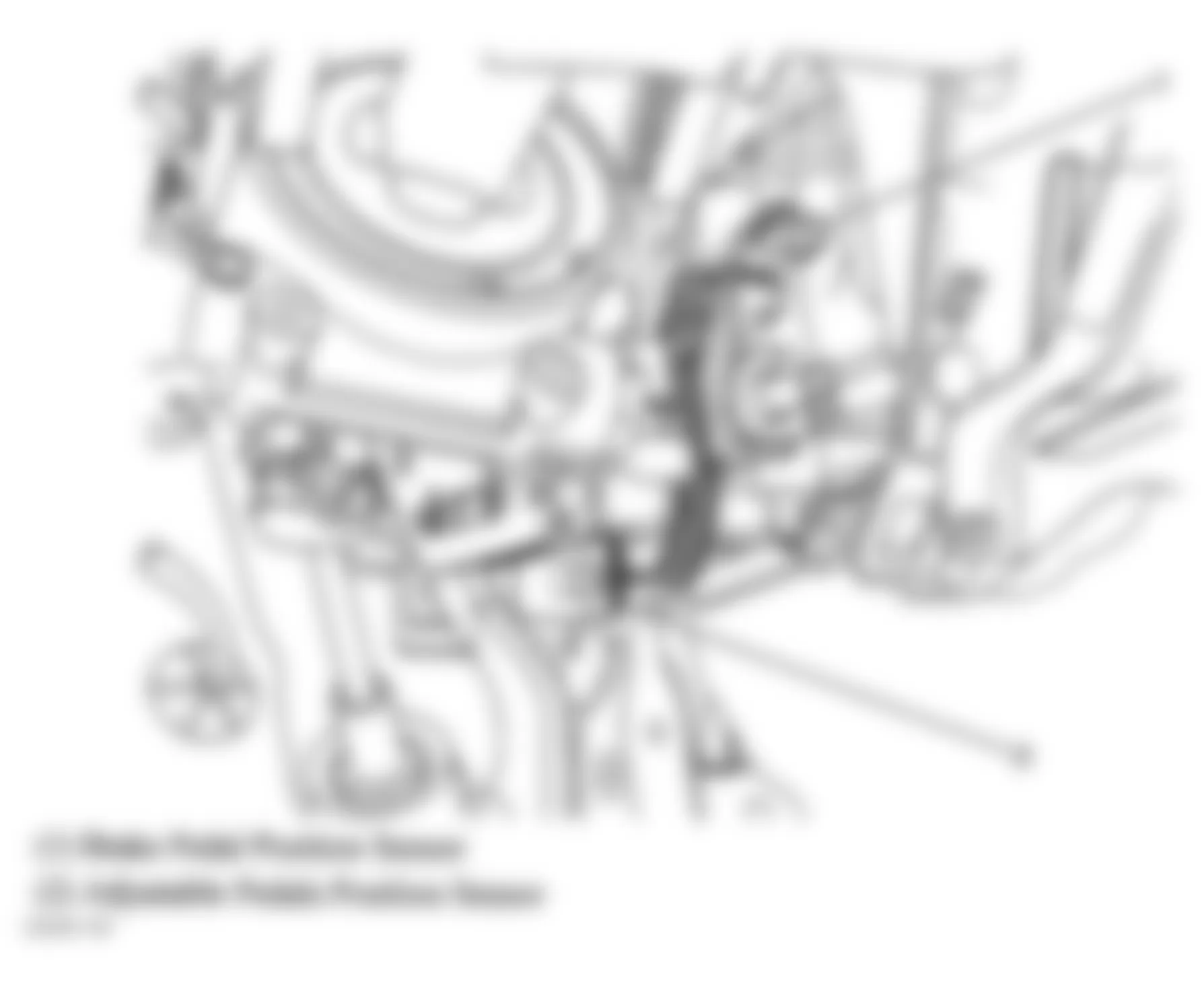 Chevrolet Malibu LS 2006 - Component Locations -  Above Brake Pedal