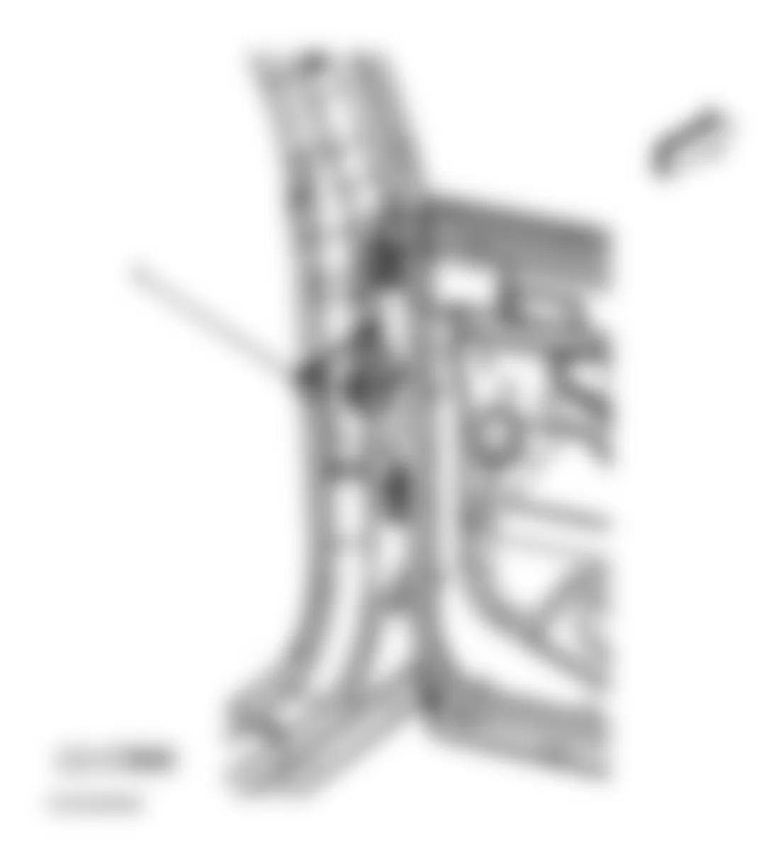 Chevrolet Malibu LS 2006 - Component Locations -  Right Rear Door Jamb