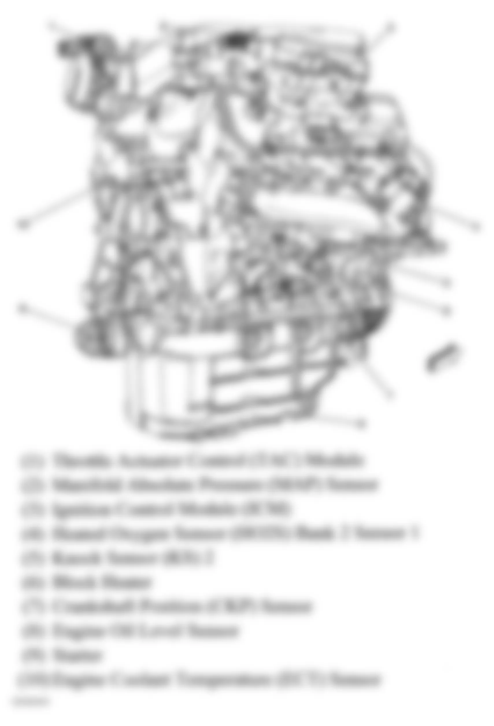 Chevrolet Malibu LS 2006 - Component Locations -  Right Side Of Engine (3.9L)