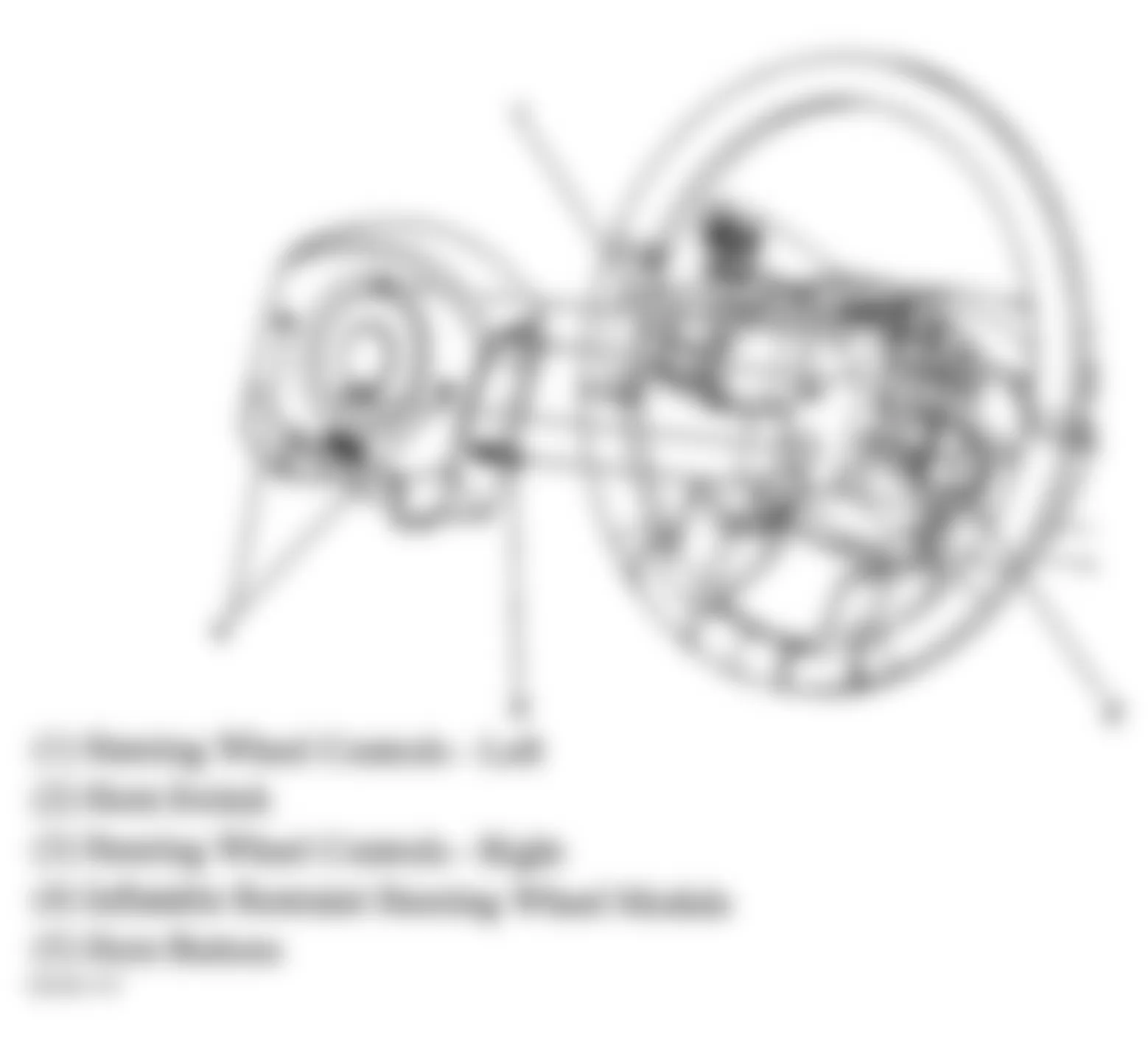 Chevrolet Malibu Maxx LS 2006 - Component Locations -  Steering Wheel