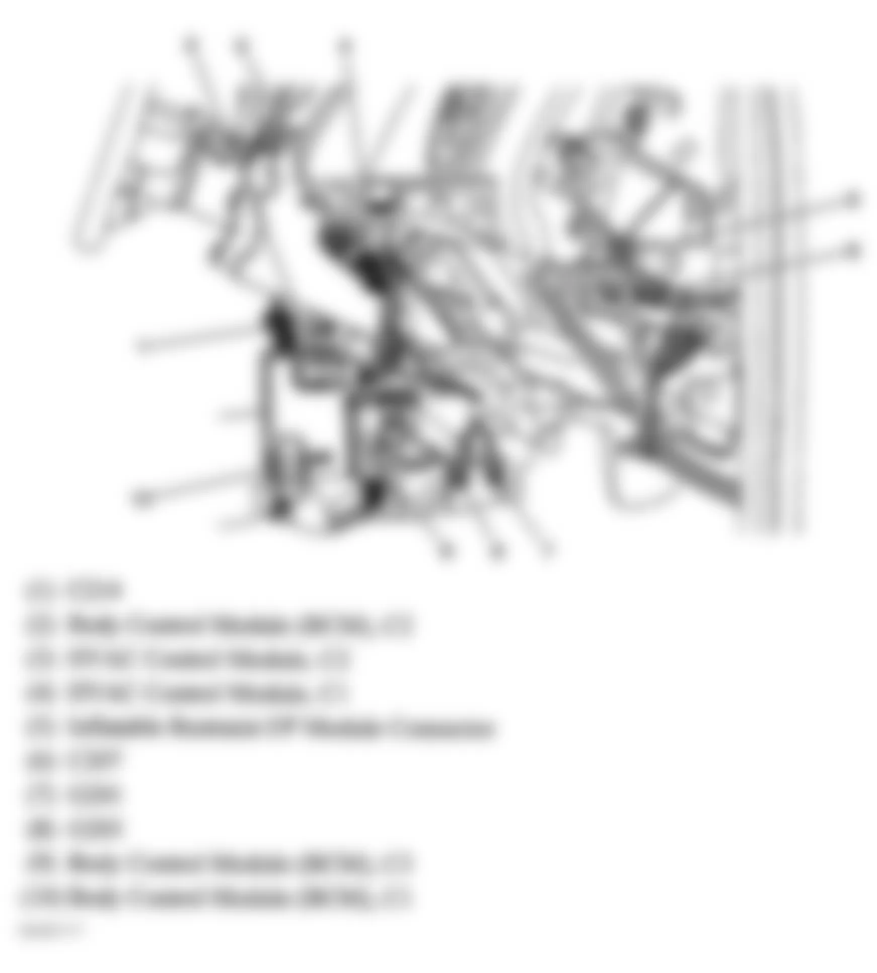 Chevrolet Malibu Maxx LS 2006 - Component Locations -  Lower Dash