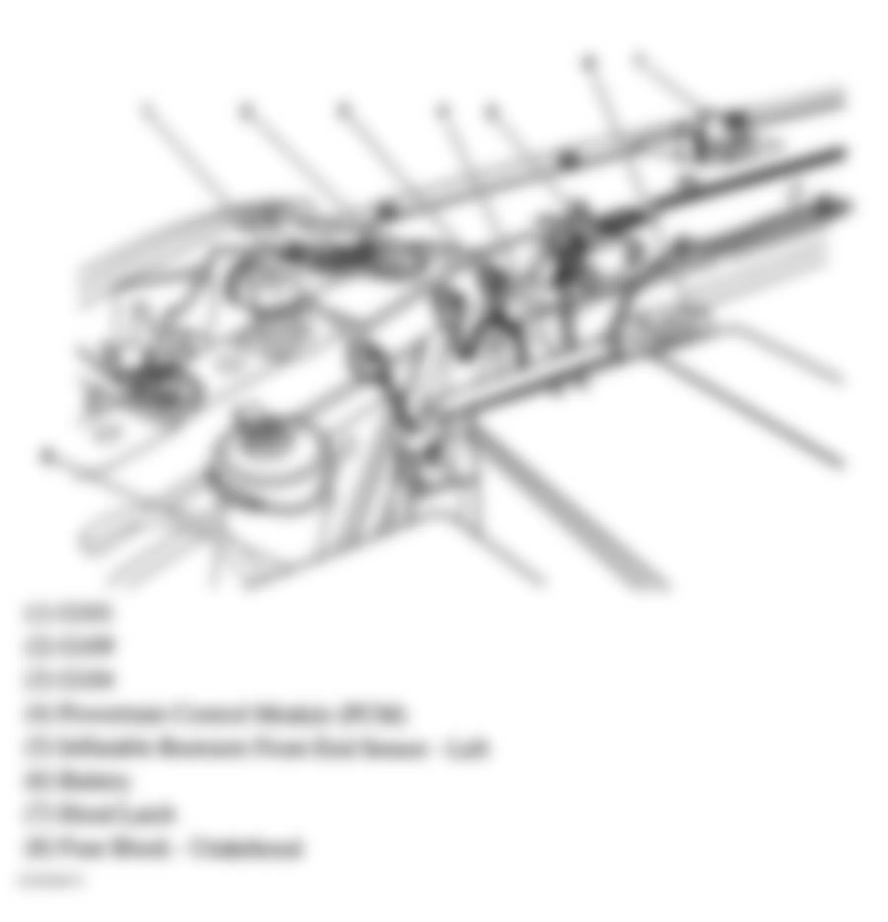 Chevrolet Malibu Maxx LS 2006 - Component Locations -  Left Side Of Engine Compartment