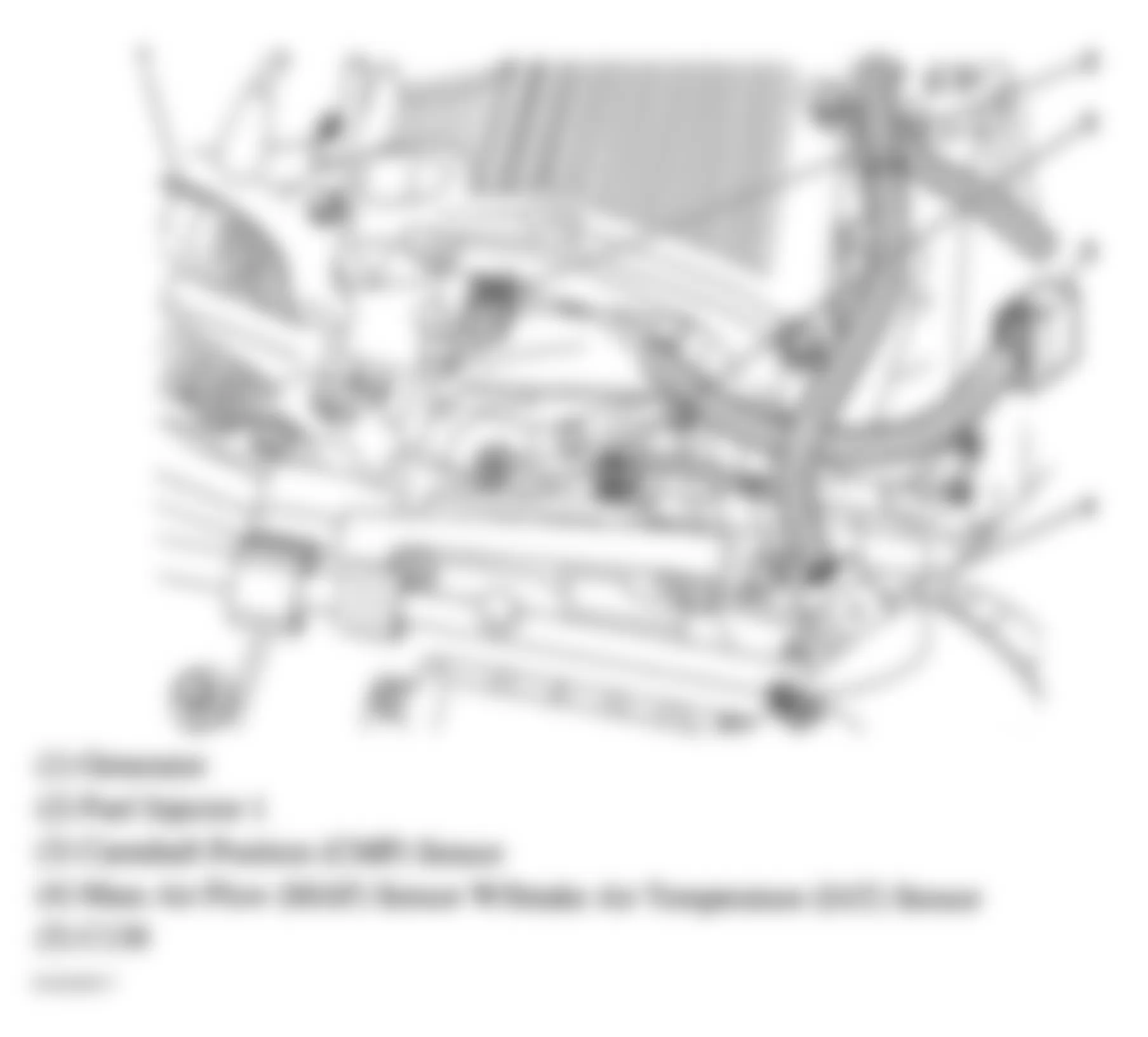 Chevrolet Malibu Maxx LS 2006 - Component Locations -  Top Left Side Of Engine (3.5L)